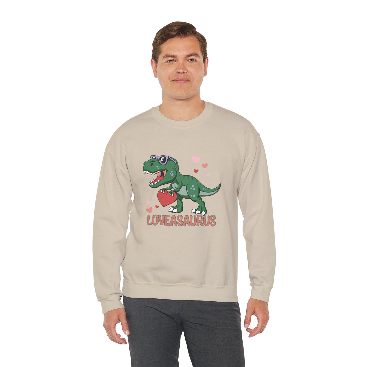 Loveasaurus, Crewneck Sweatshirt