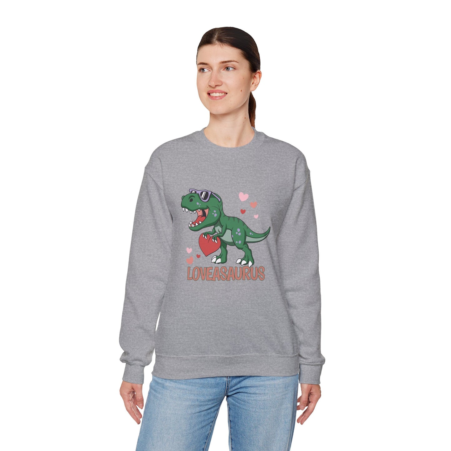 Loveasaurus, Crewneck Sweatshirt