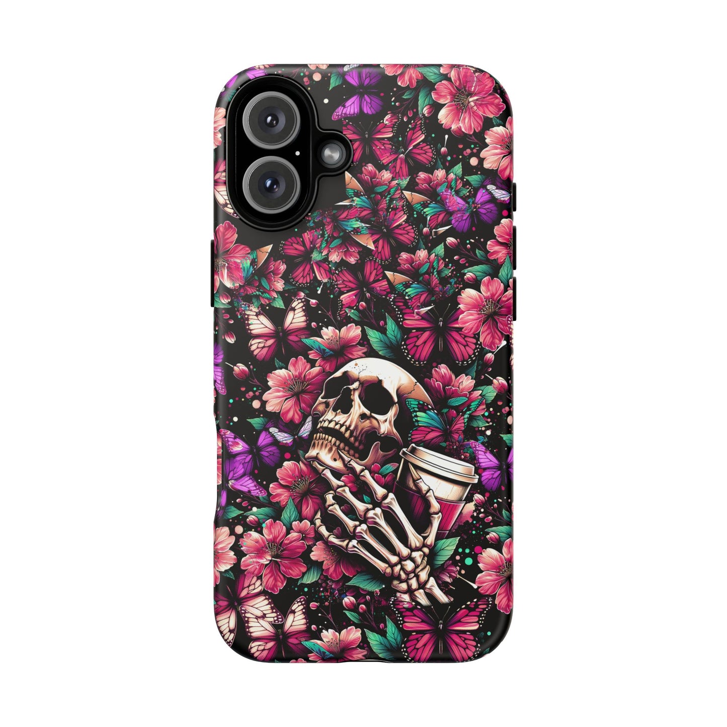 Skull, Flowers and Butterflies