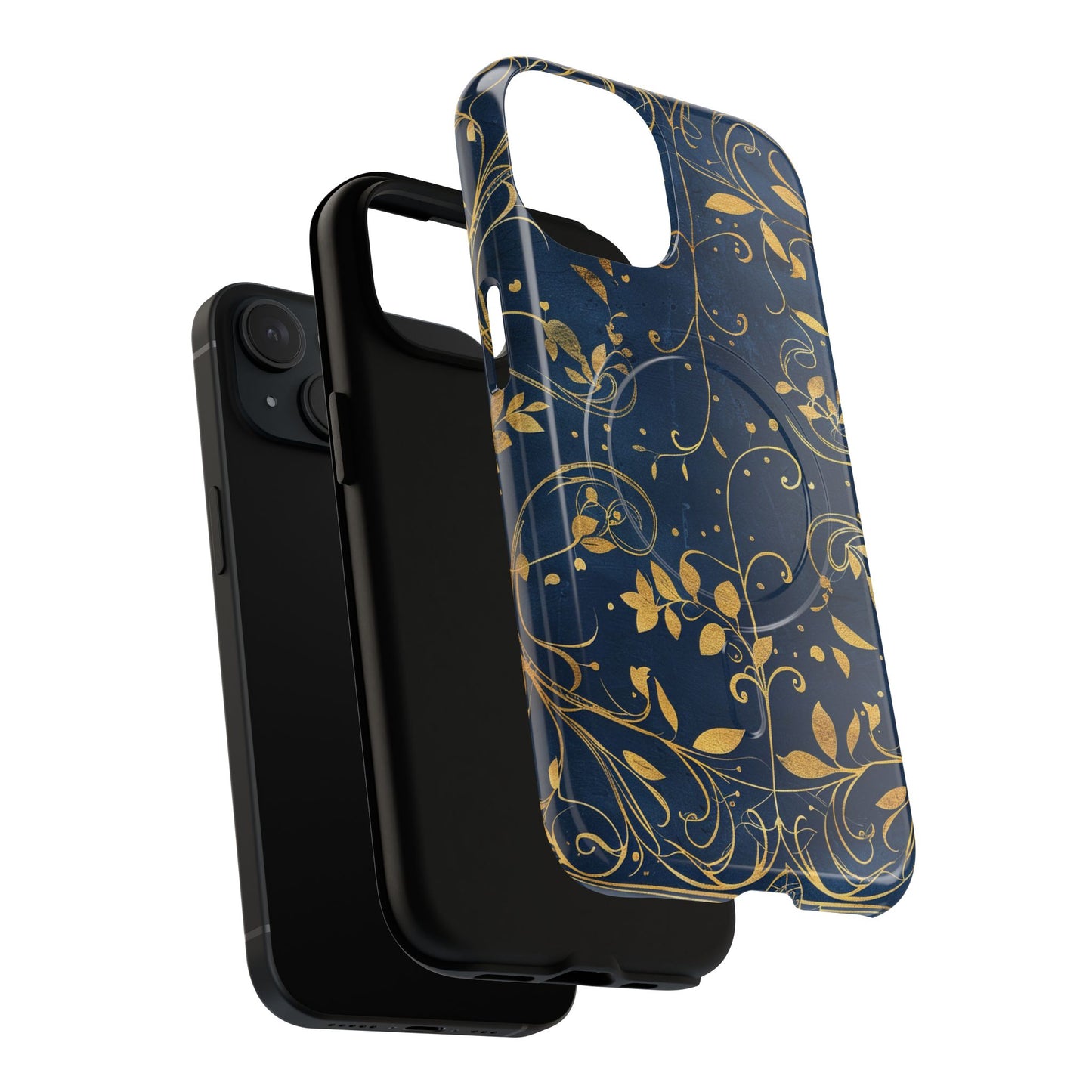 Dark blue design iPhone case