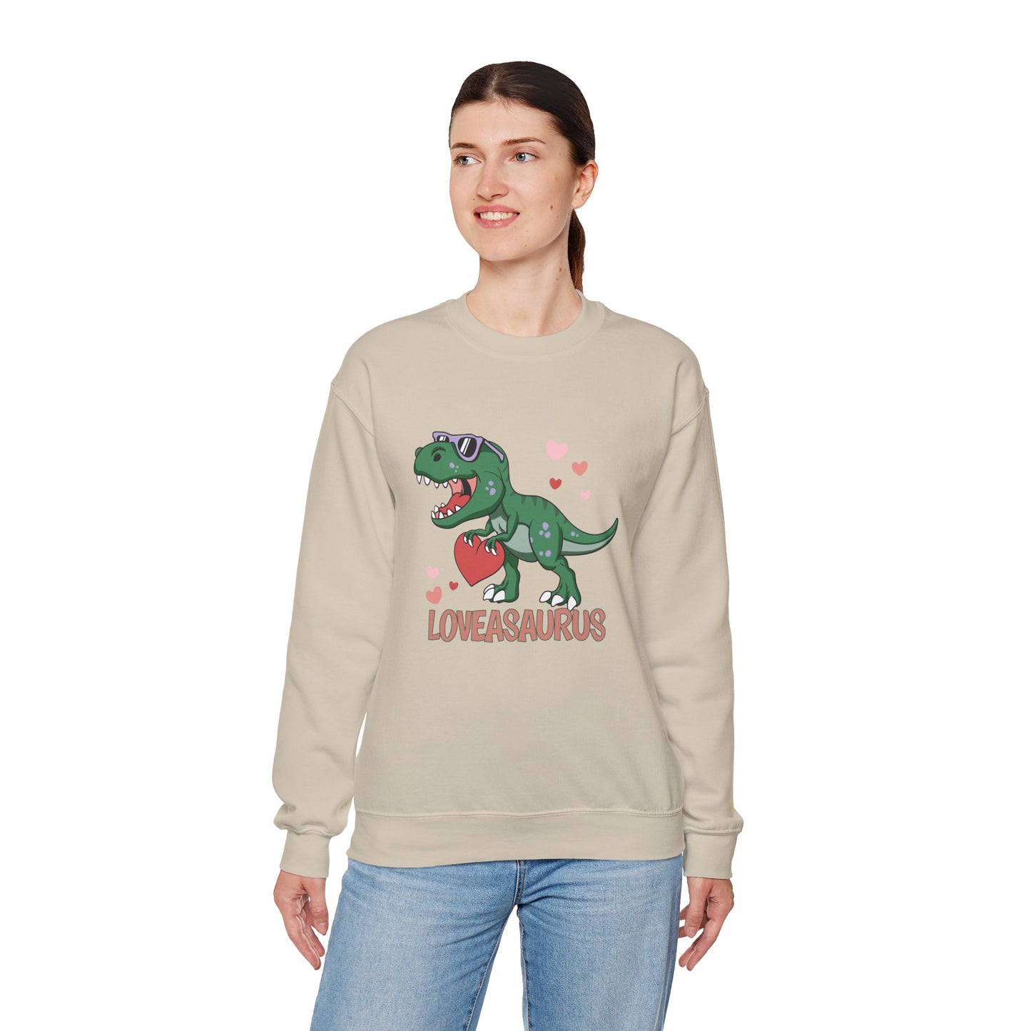 Loveasaurus, Crewneck Sweatshirt