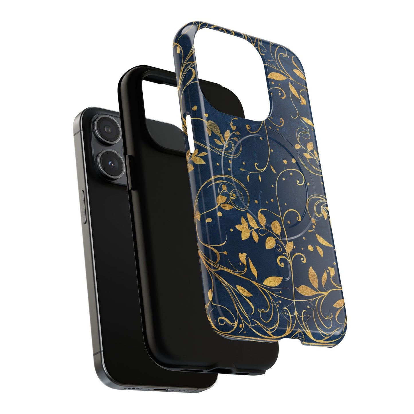 Dark blue design iPhone case