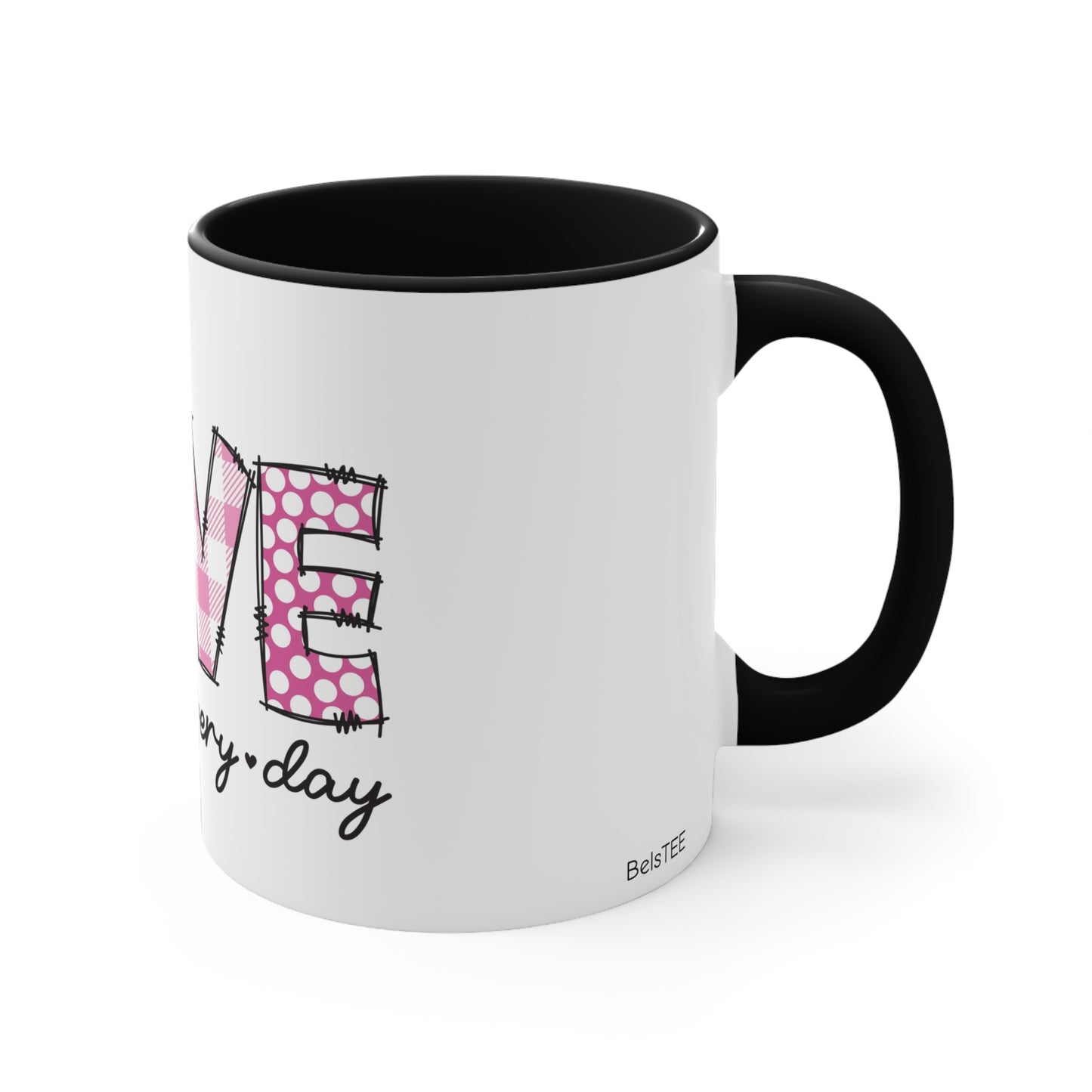 Love , Colorful Accent Mugs, 11oz