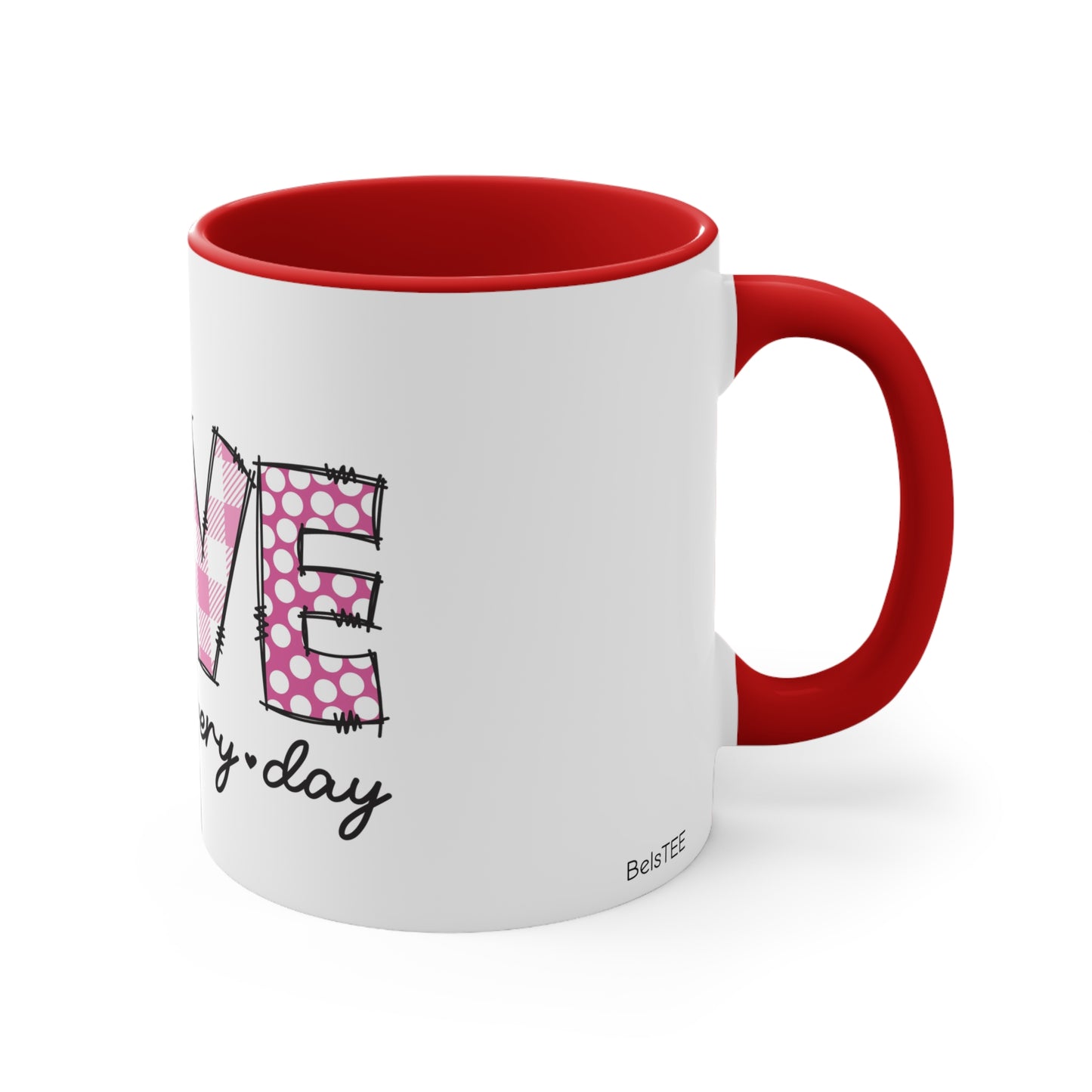 Love , Colorful Accent Mugs, 11oz