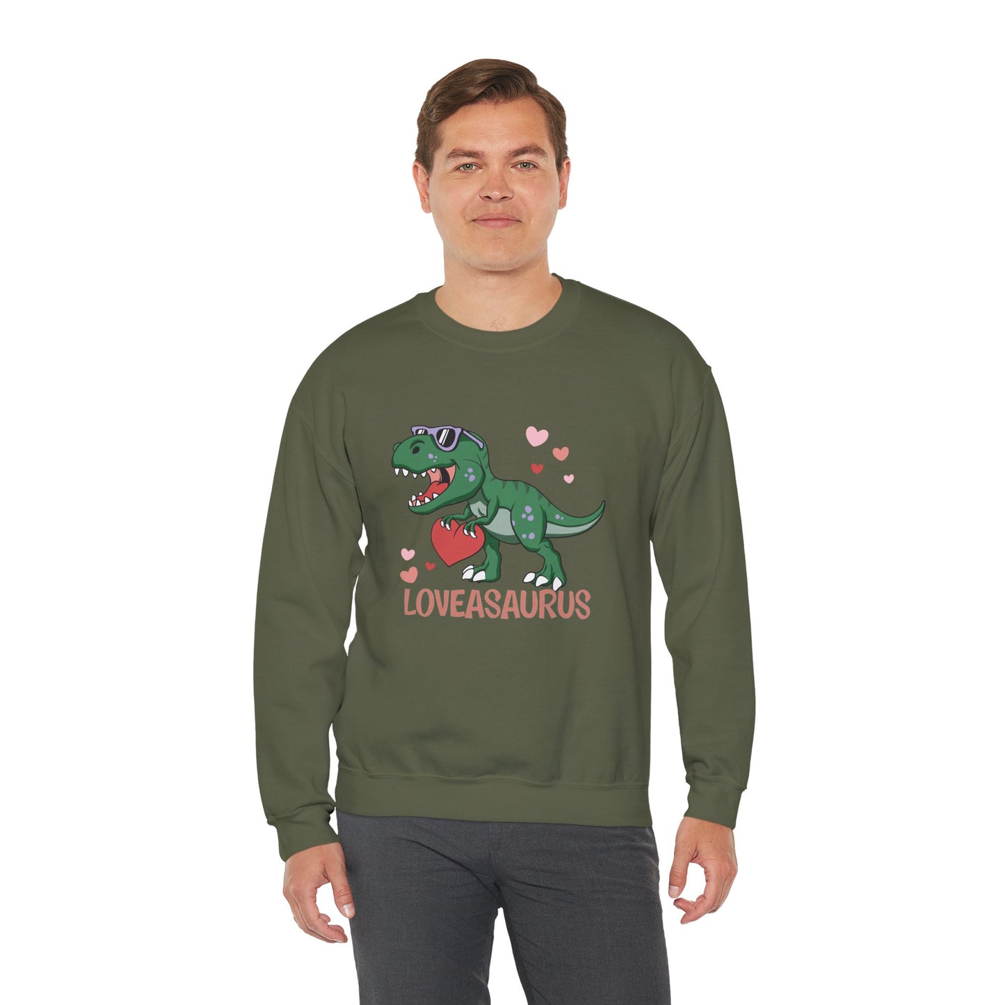 Loveasaurus, Crewneck Sweatshirt