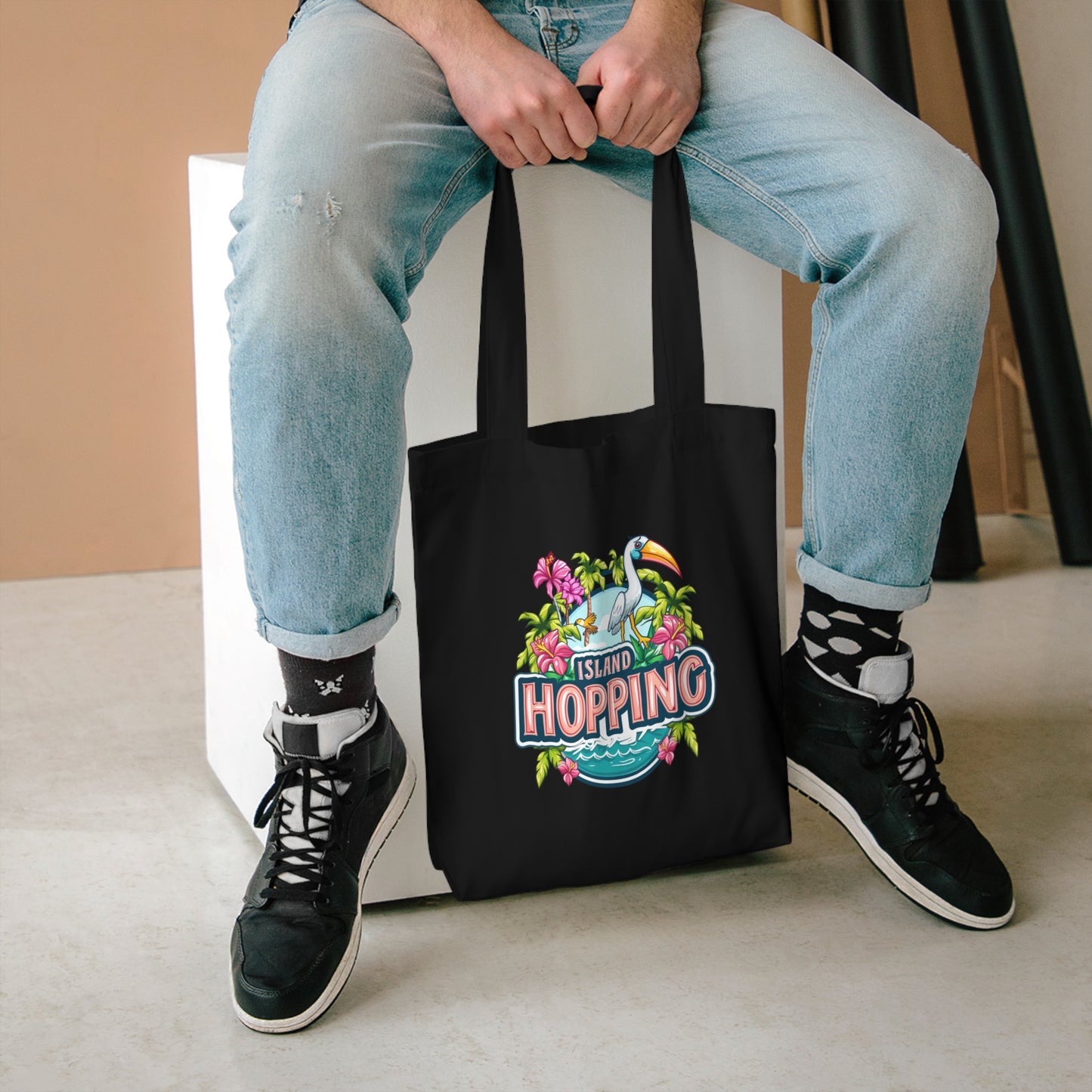 Island Hopping  Cotton Tote Bag