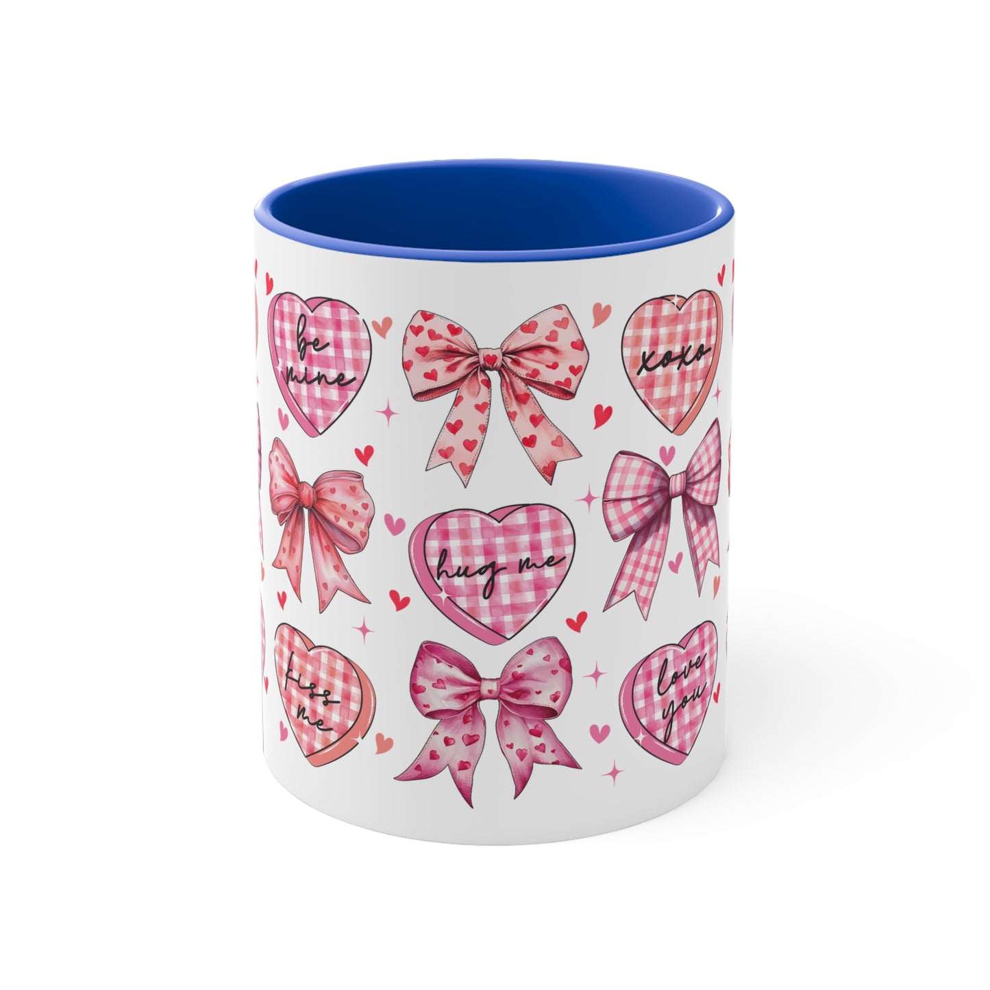 V-Day Colorful Accent Mugs, 11oz