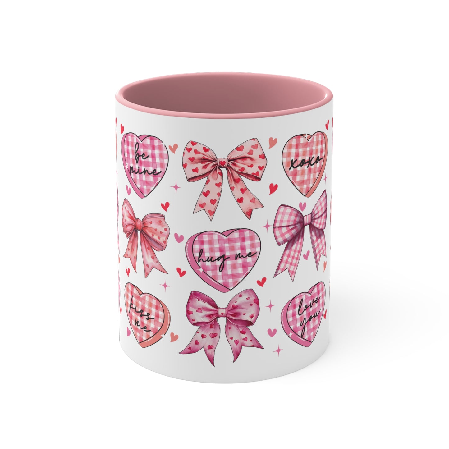 V-Day Colorful Accent Mugs, 11oz