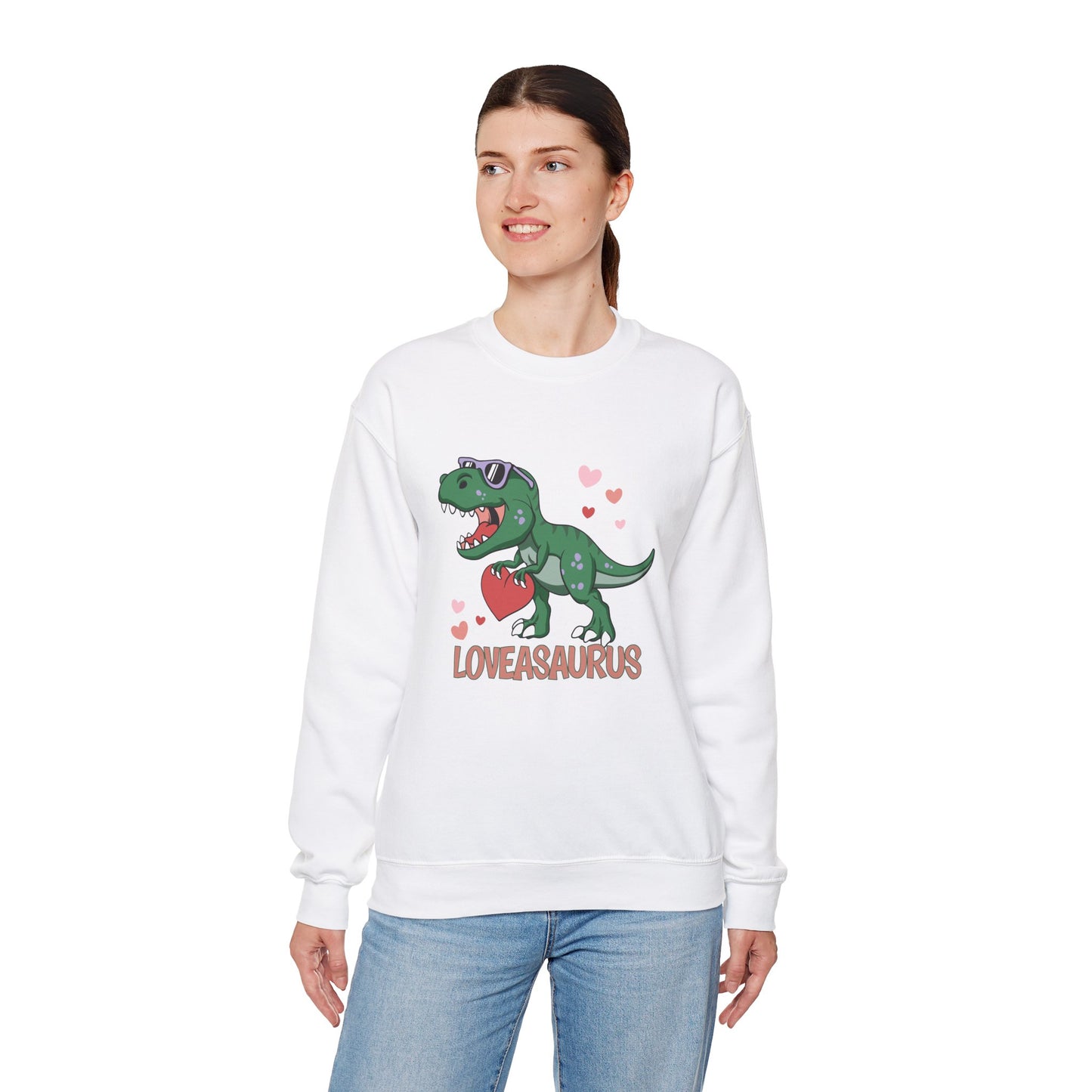 Loveasaurus, Crewneck Sweatshirt