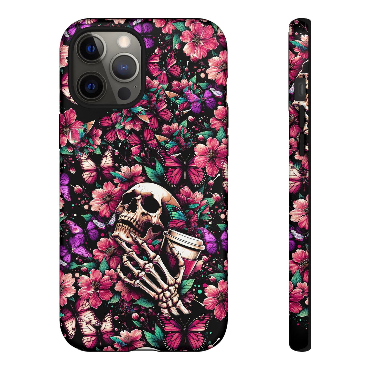 Skull, Flowers and Butterflies