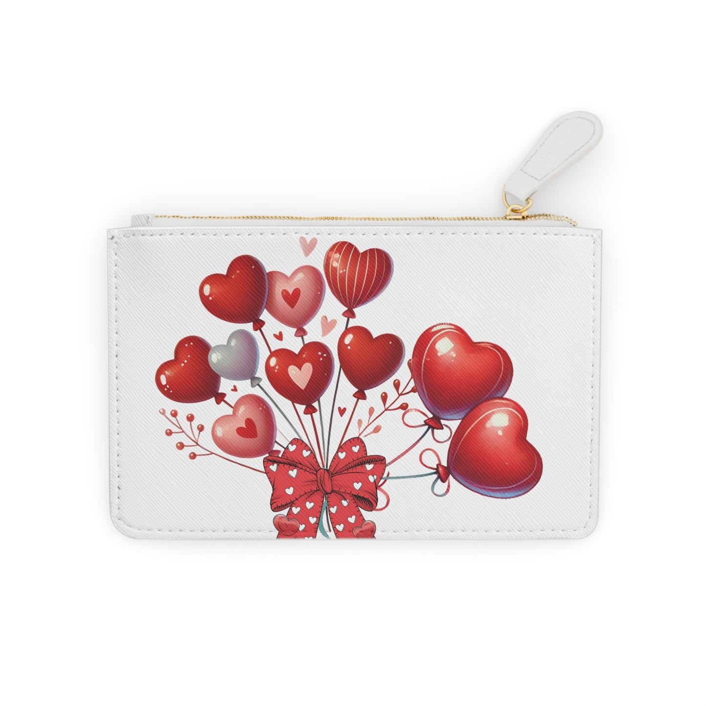 Red Hearts Balloons, Mini Clutch Bag