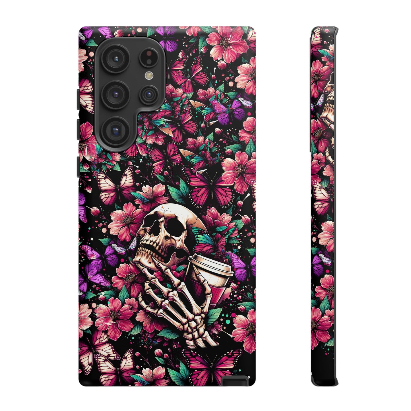 Skull, Flowers and Butterflies