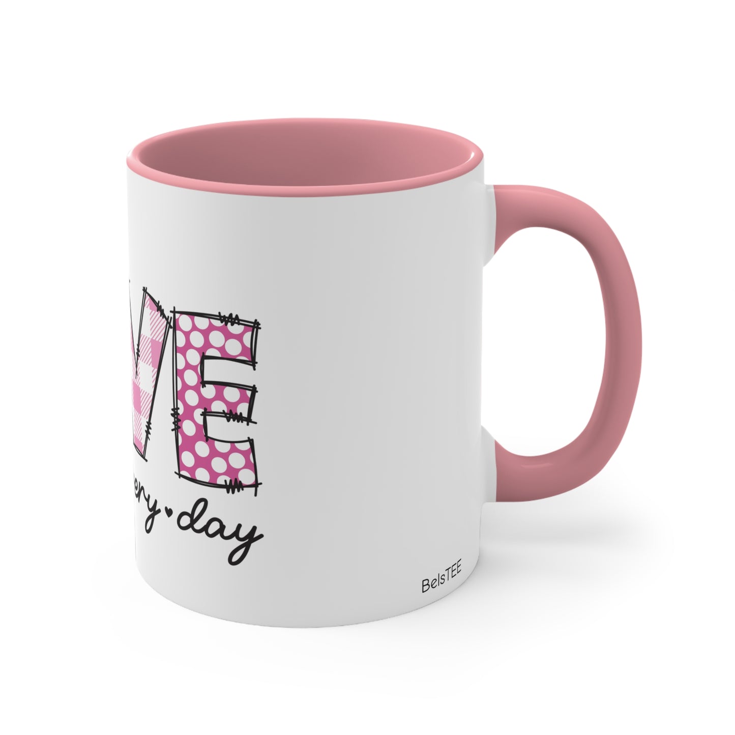 Love , Colorful Accent Mugs, 11oz