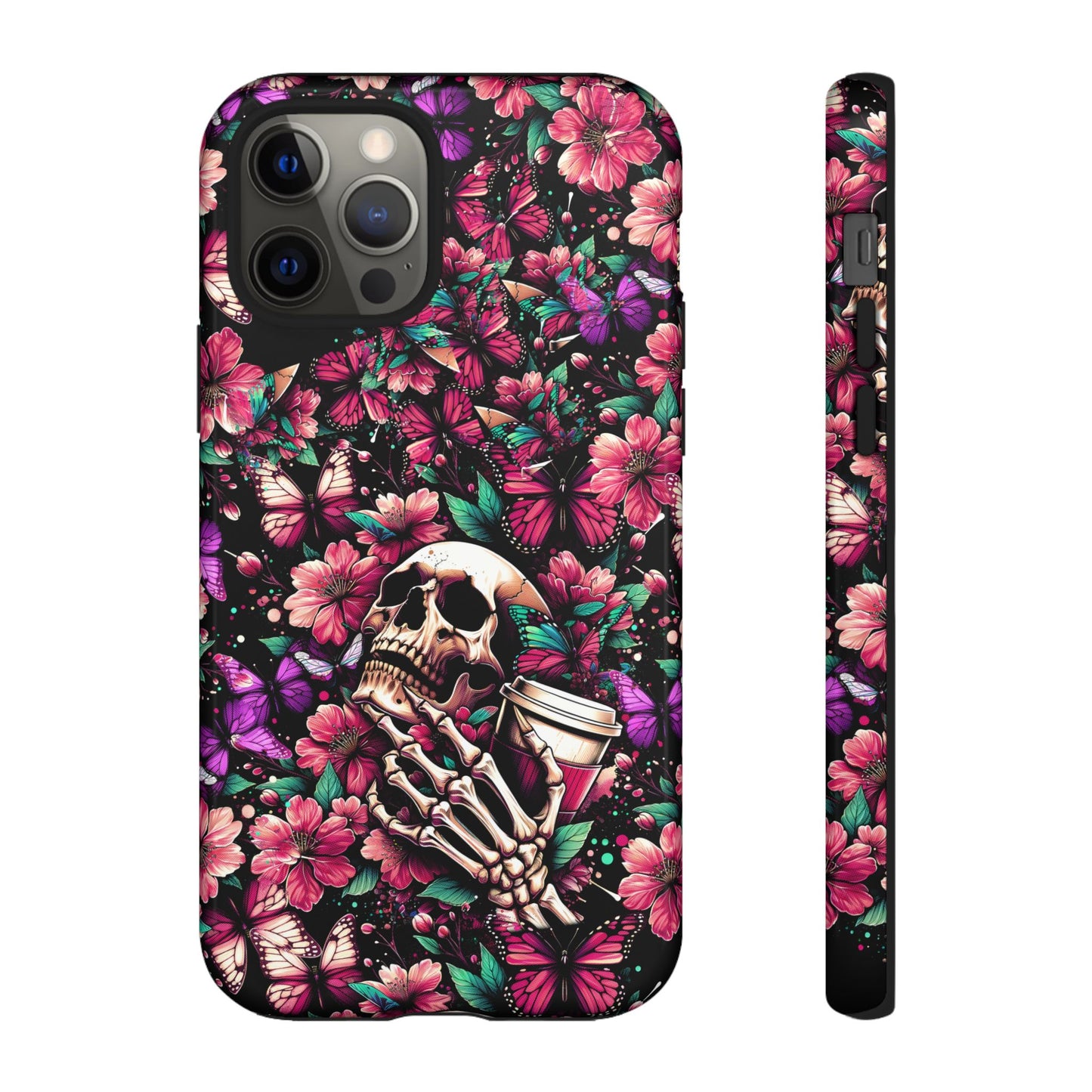 Skull, Flowers and Butterflies