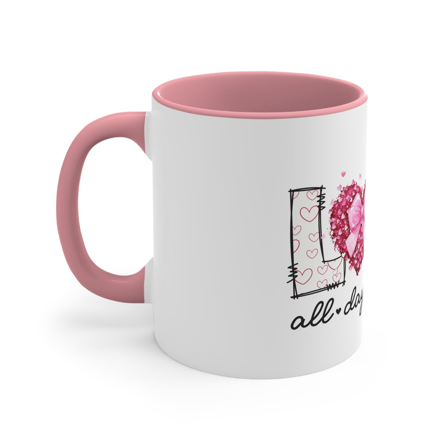 Love , Colorful Accent Mugs, 11oz