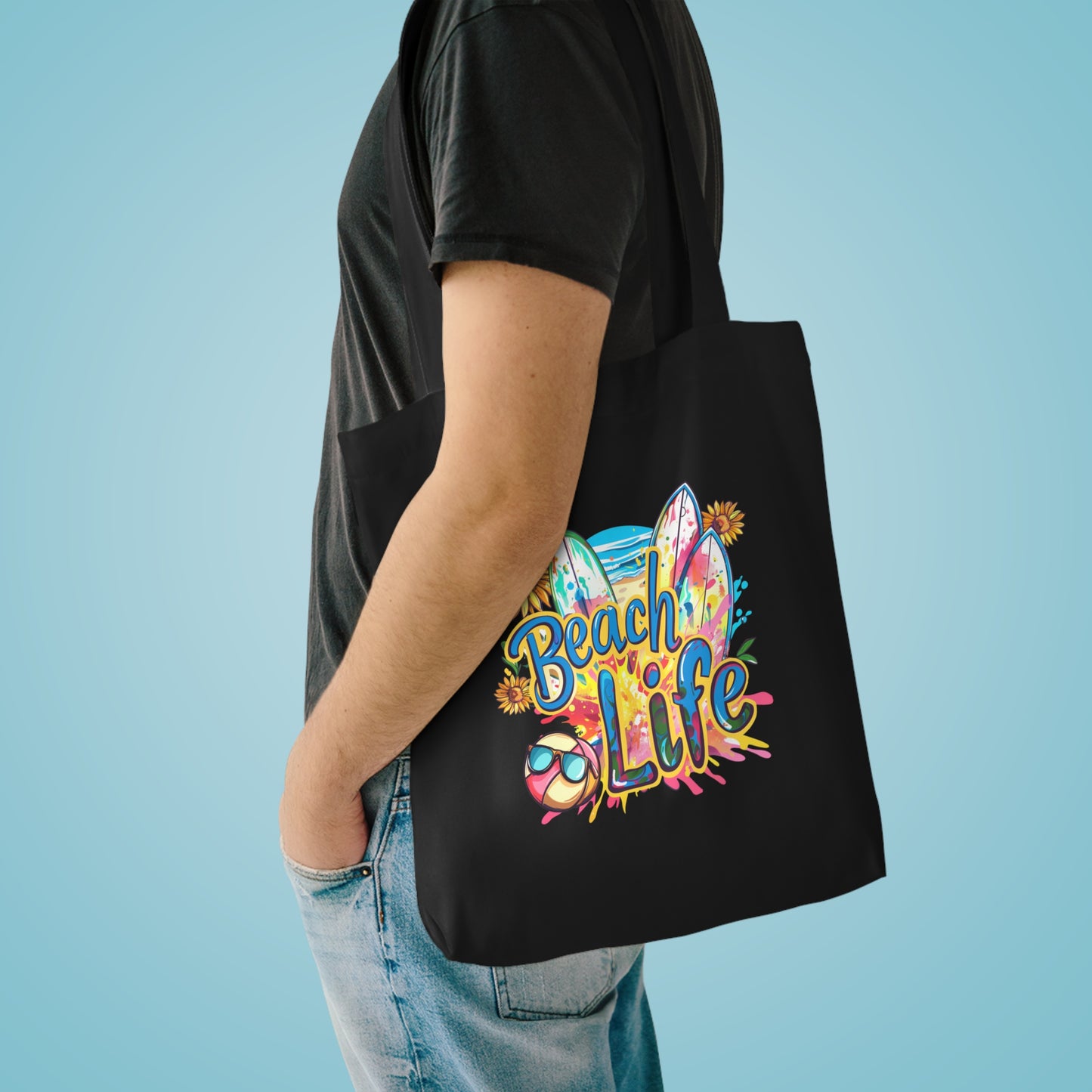 Beach Life Cotton Tote Bag