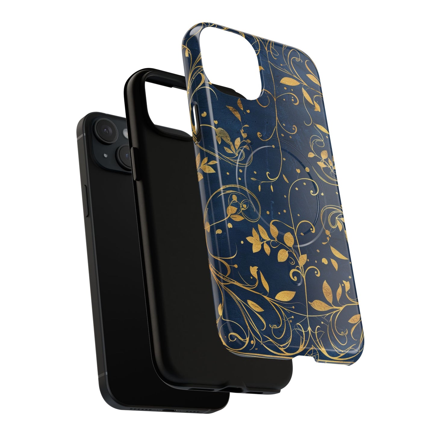 Dark blue design iPhone case