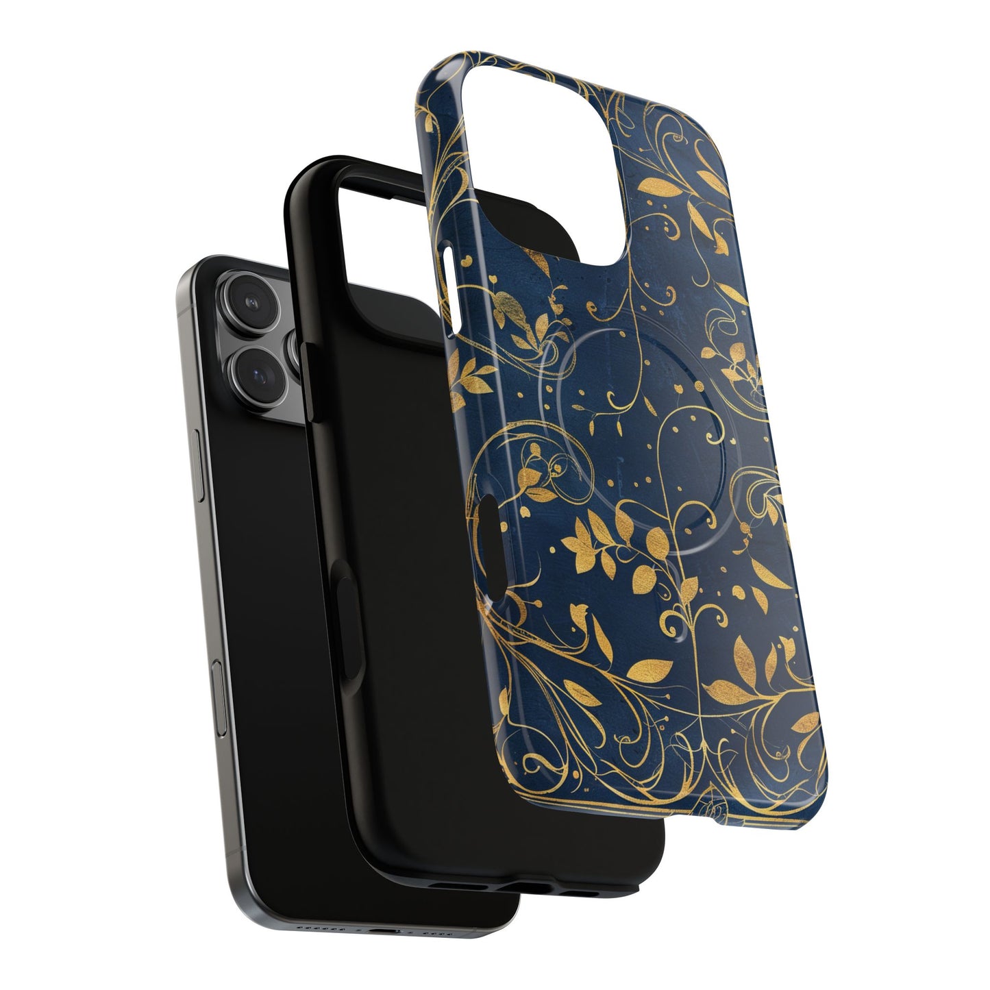 Dark blue design iPhone case