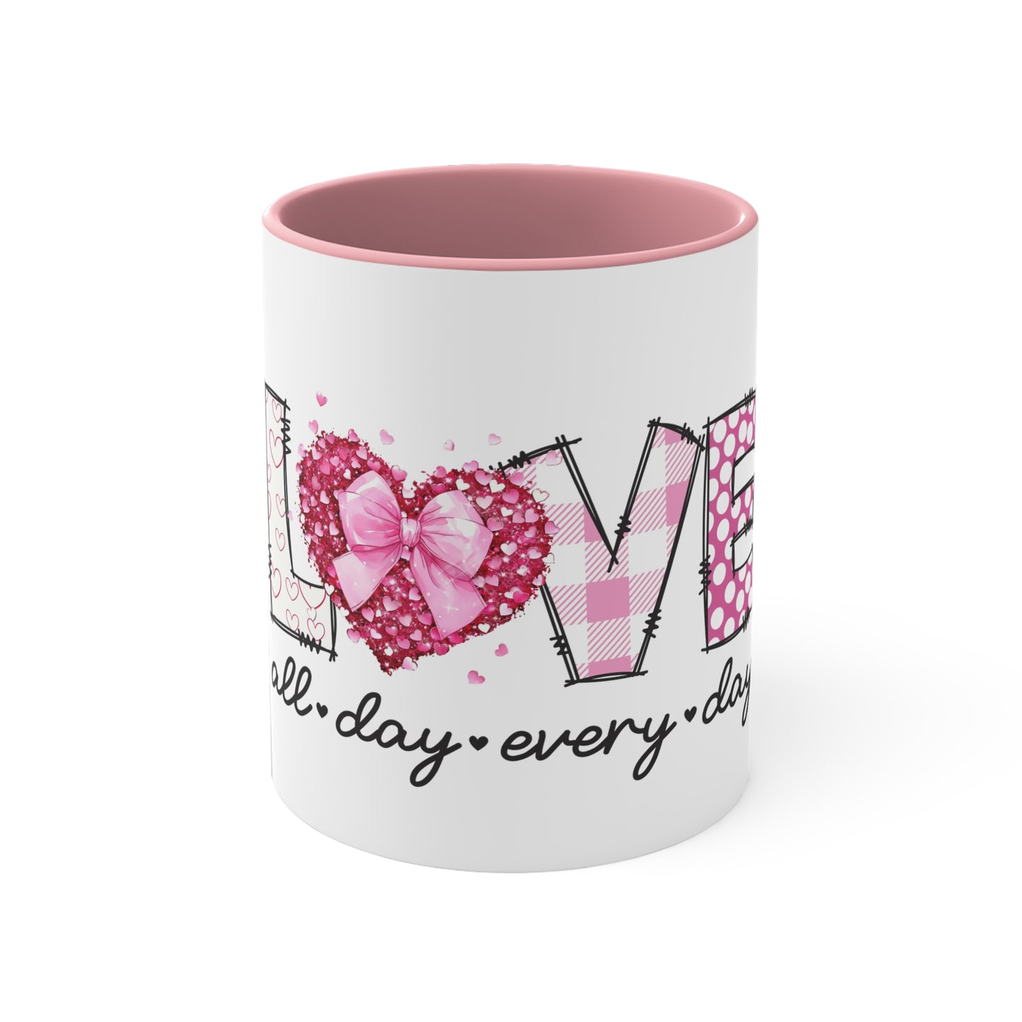 Love , Colorful Accent Mugs, 11oz