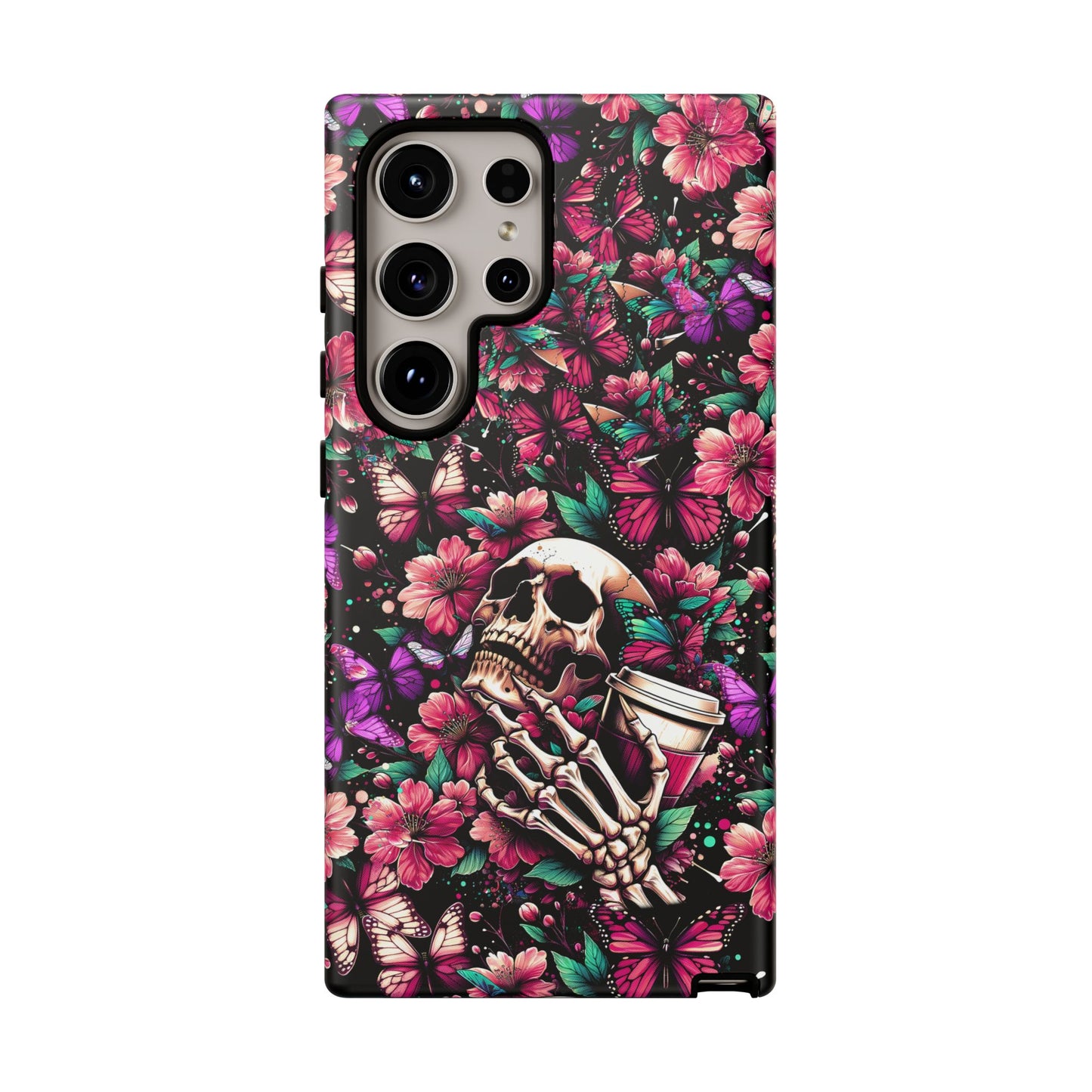 Skull, Flowers and Butterflies