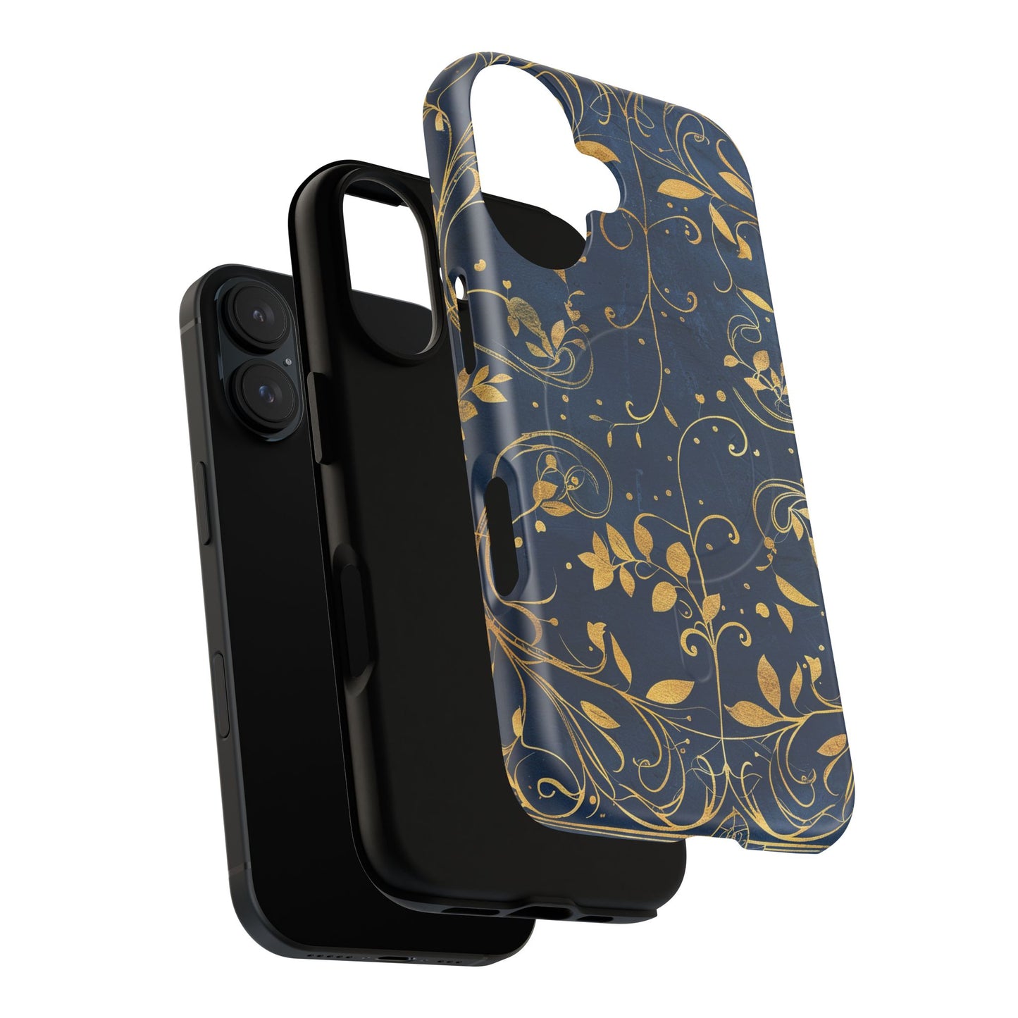 Dark blue design iPhone case