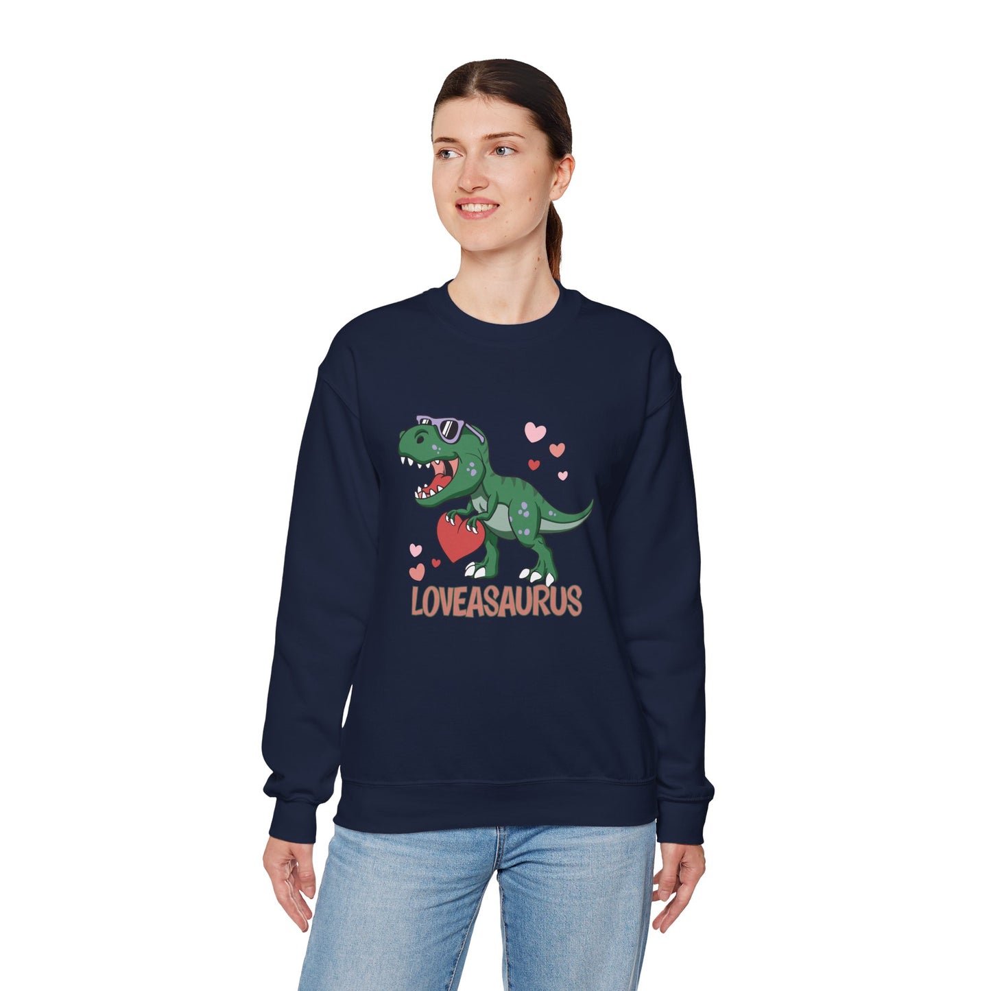 Loveasaurus, Crewneck Sweatshirt