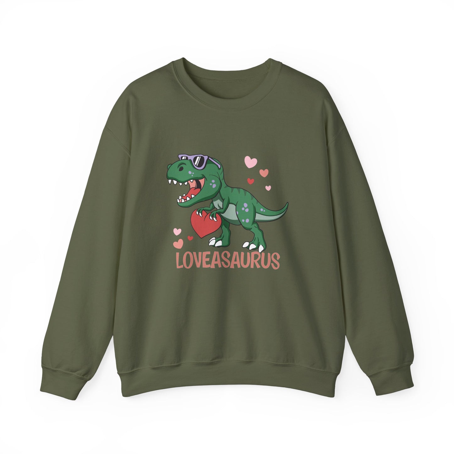 Loveasaurus, Crewneck Sweatshirt