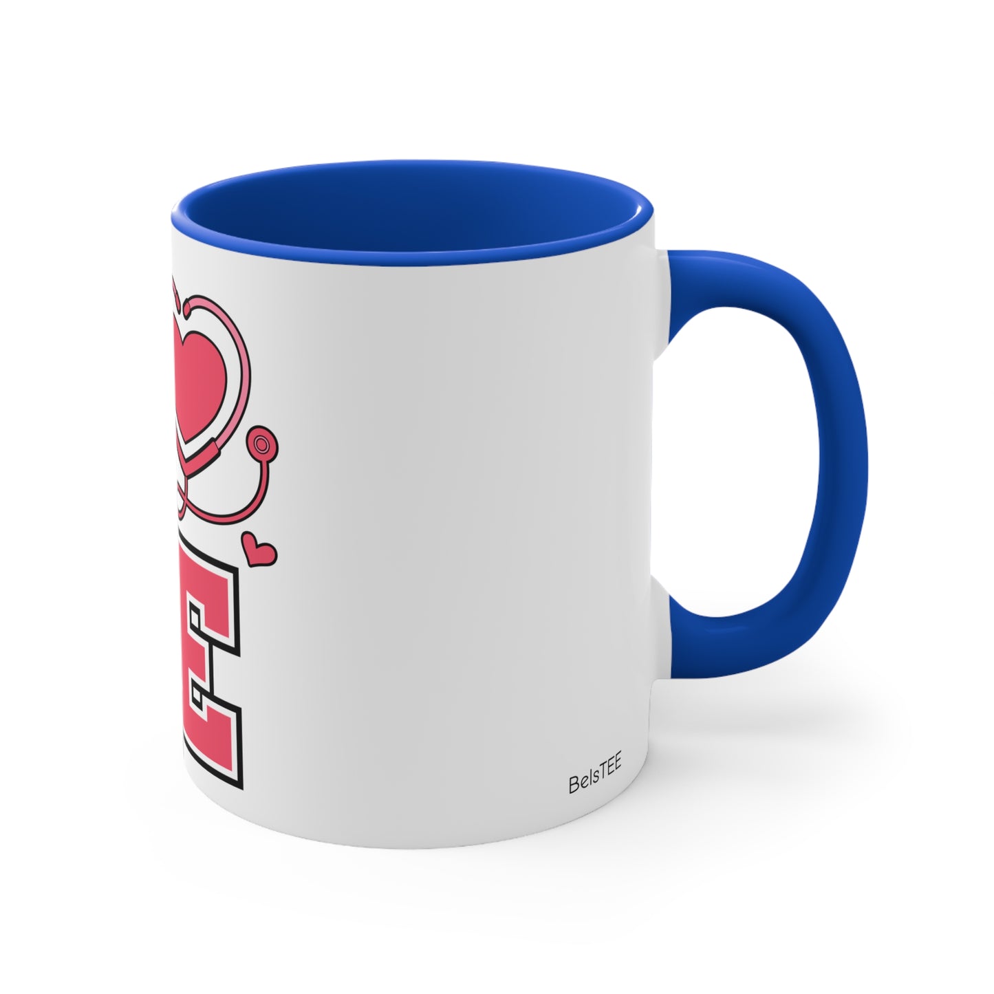 LOVE, Colorful Accent Mugs, 11oz