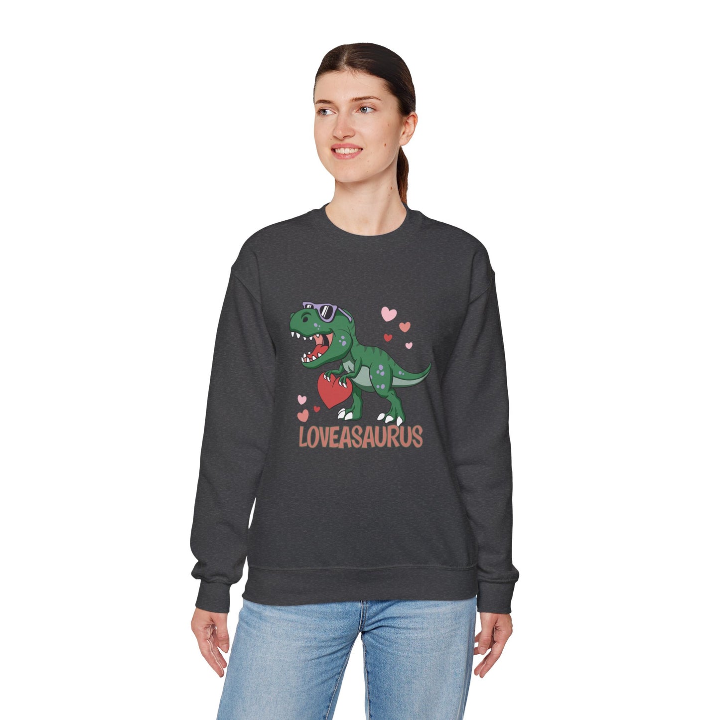 Loveasaurus, Crewneck Sweatshirt