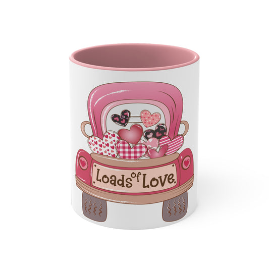 Loads of Love, Colorful Accent Mugs, 11oz