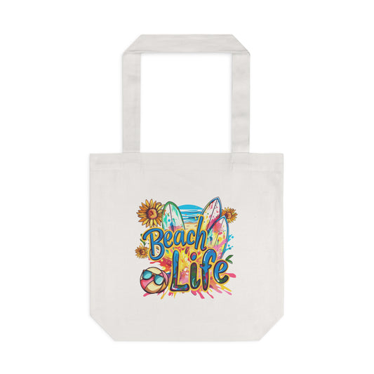 Beach Life Cotton Tote Bag