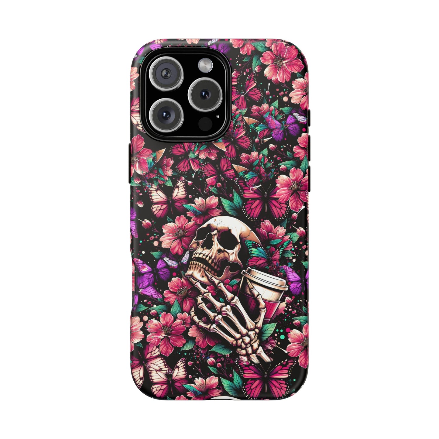 Skull, Flowers and Butterflies