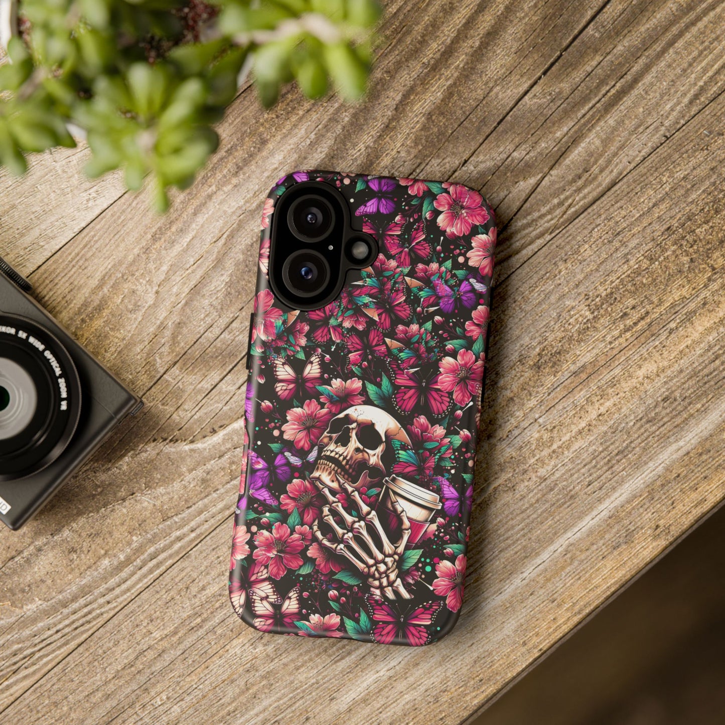 Skull, Flowers and Butterflies