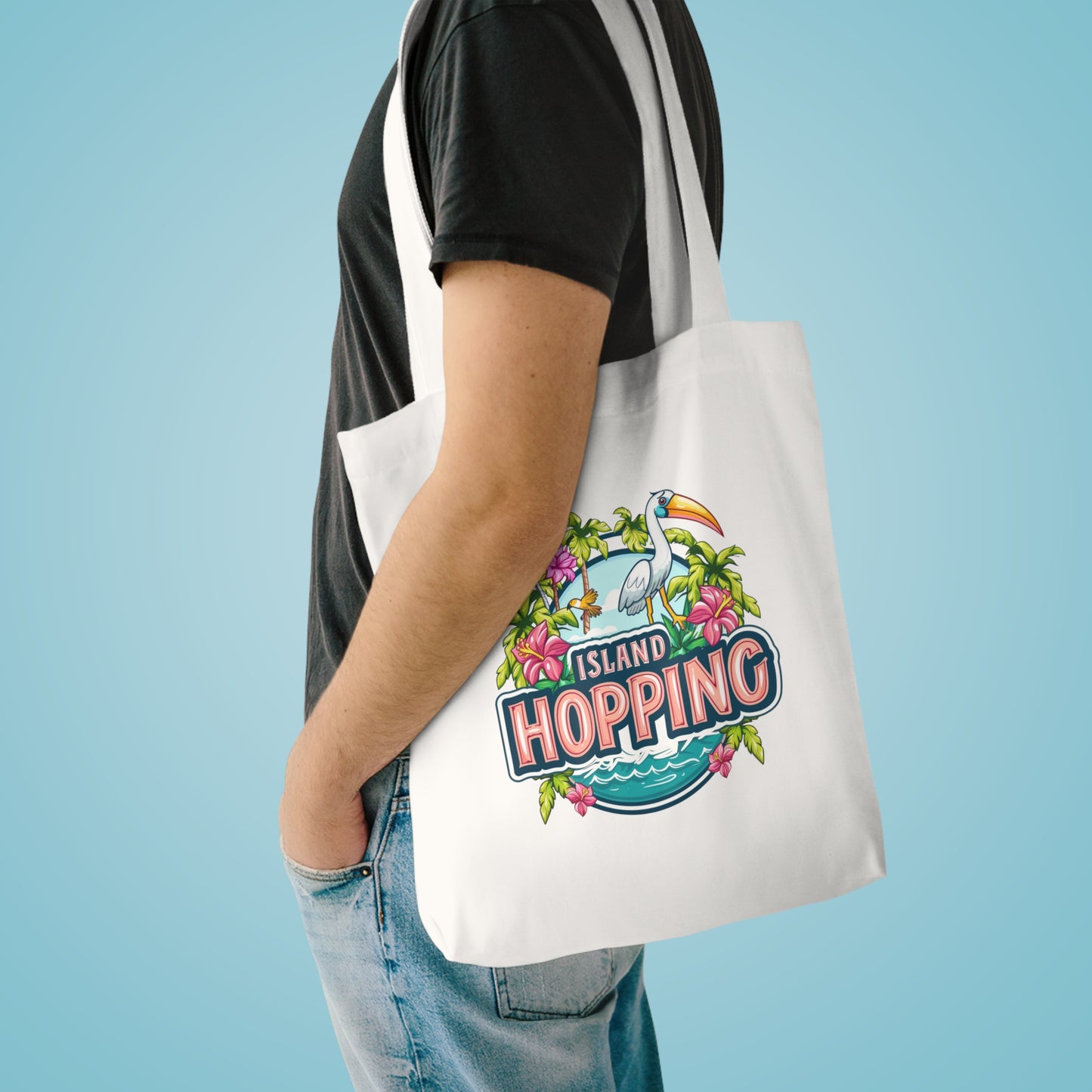 Island Hopping  Cotton Tote Bag