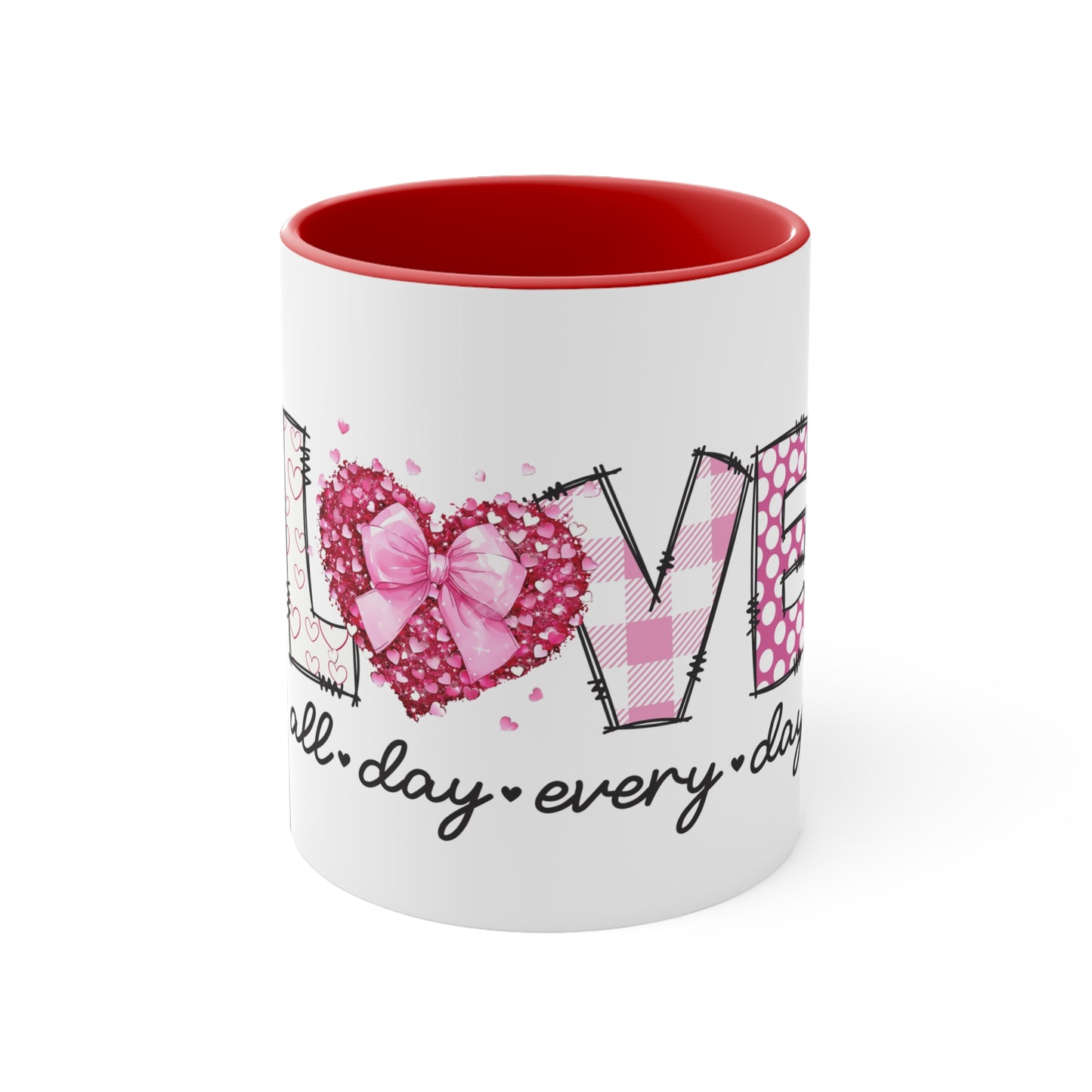 Love , Colorful Accent Mugs, 11oz