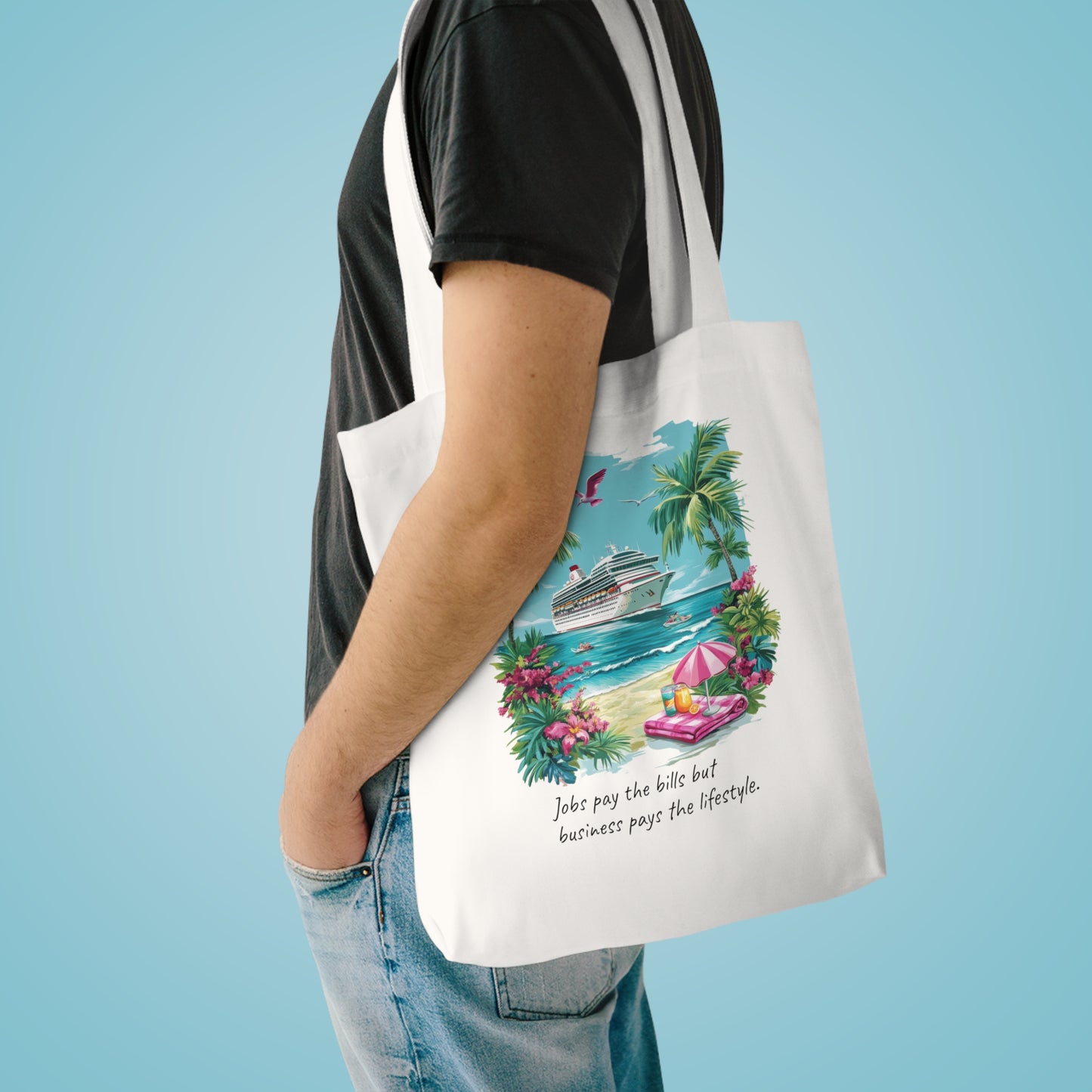 Cruise Ship Cotton Tote Bag