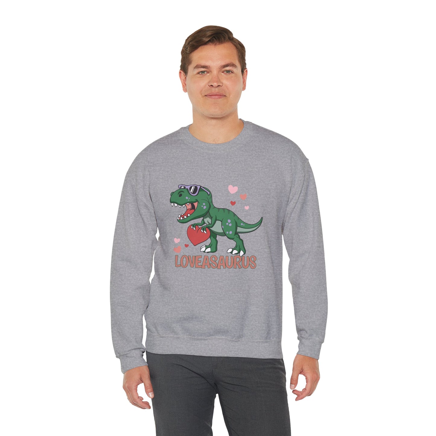 Loveasaurus, Crewneck Sweatshirt