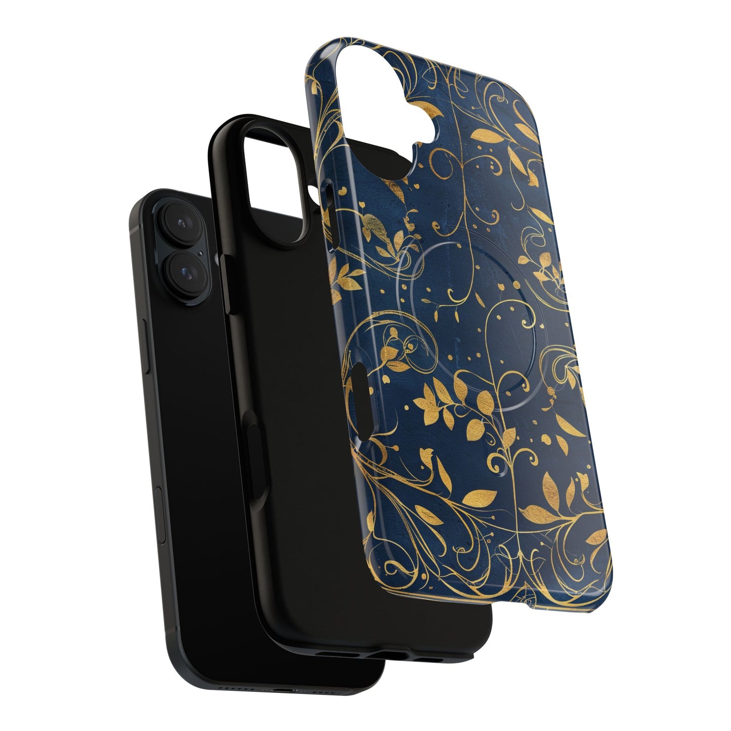 Dark blue design iPhone case