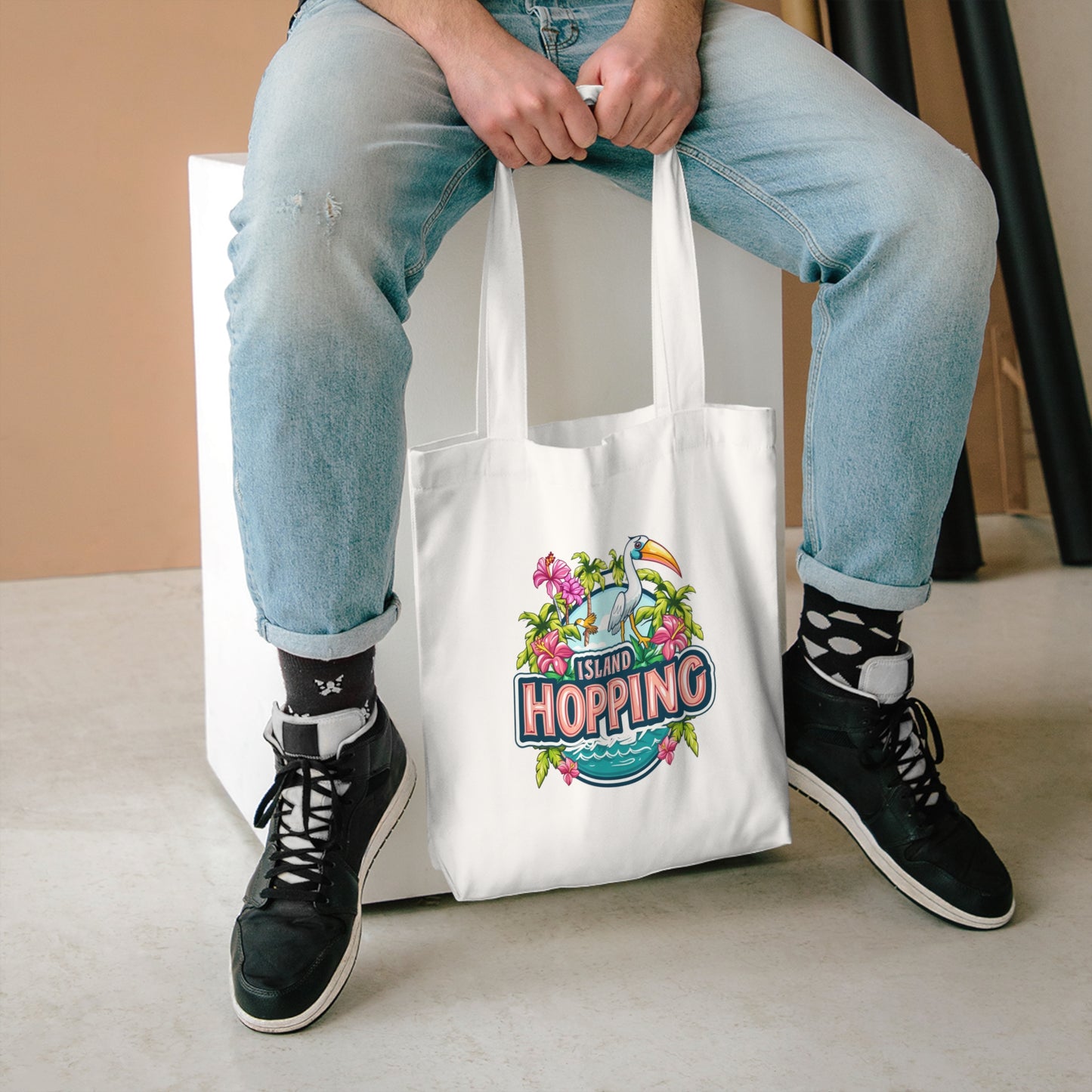 Island Hopping  Cotton Tote Bag