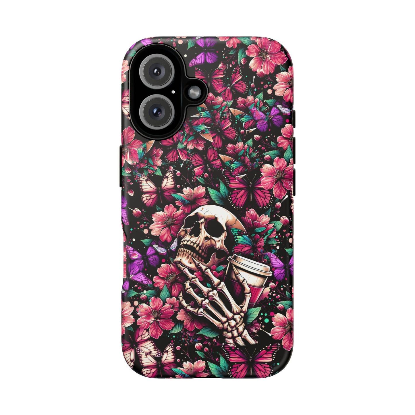 Skull, Flowers and Butterflies