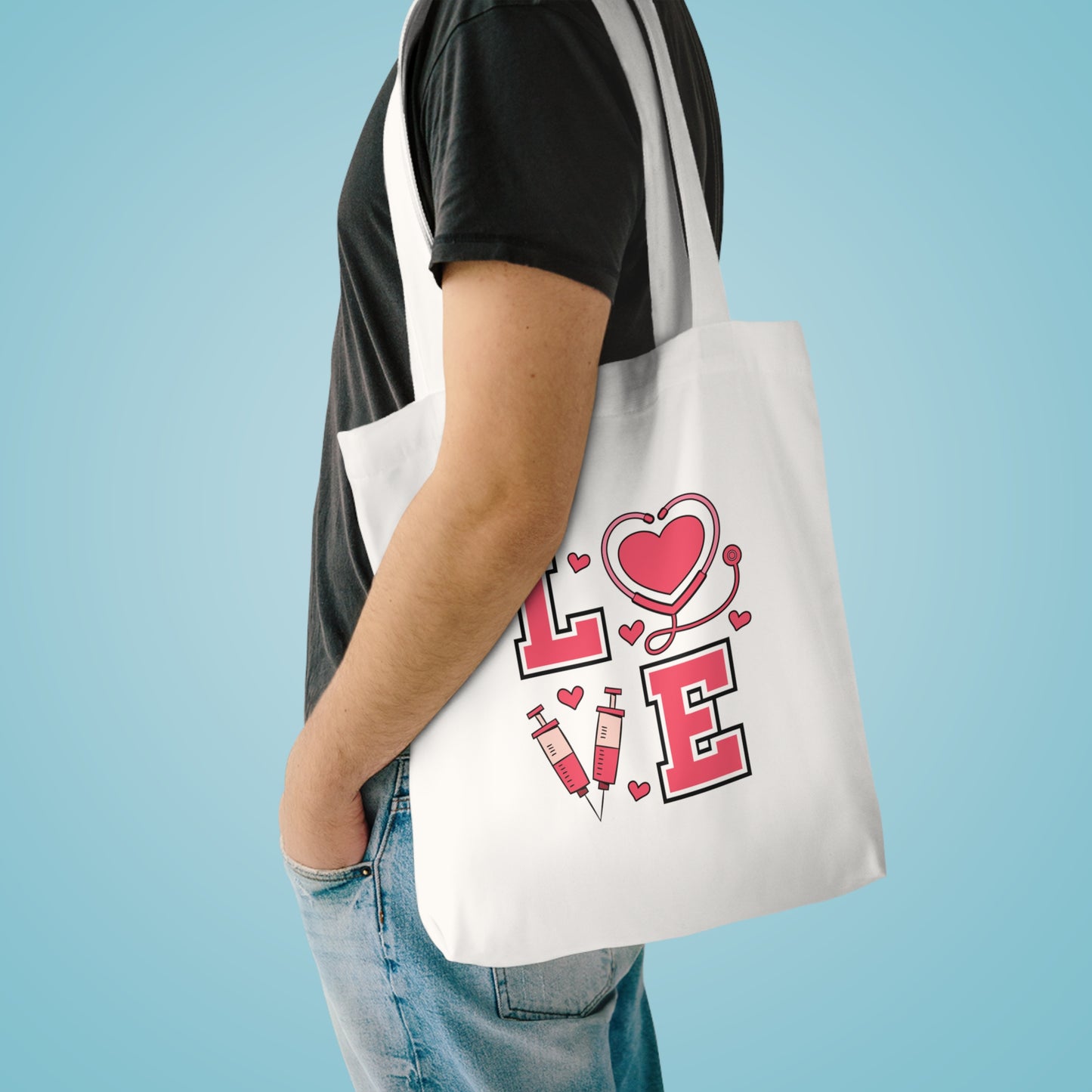 LOVE,  Cotton Tote Bag