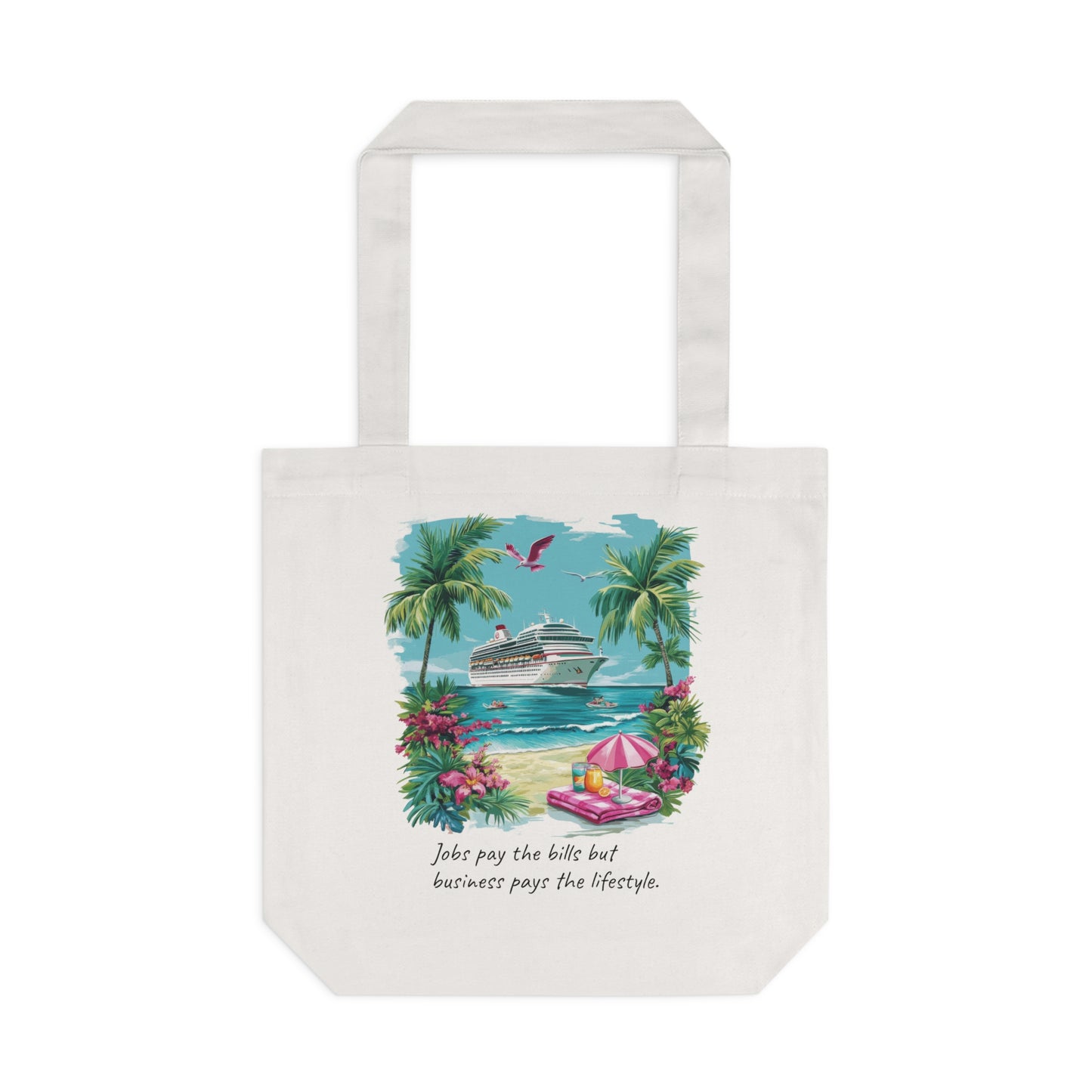 Cruise Ship Cotton Tote Bag