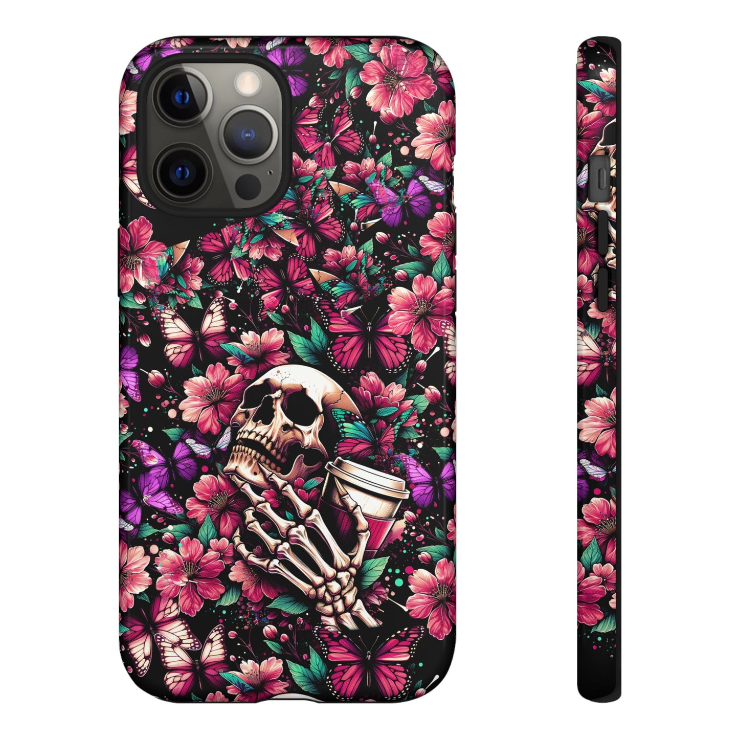 Skull, Flowers and Butterflies