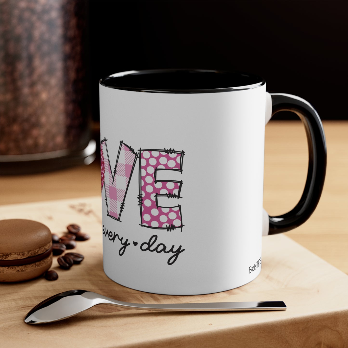 Love , Colorful Accent Mugs, 11oz