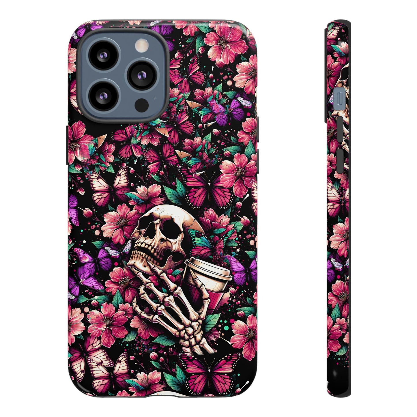 Skull, Flowers and Butterflies