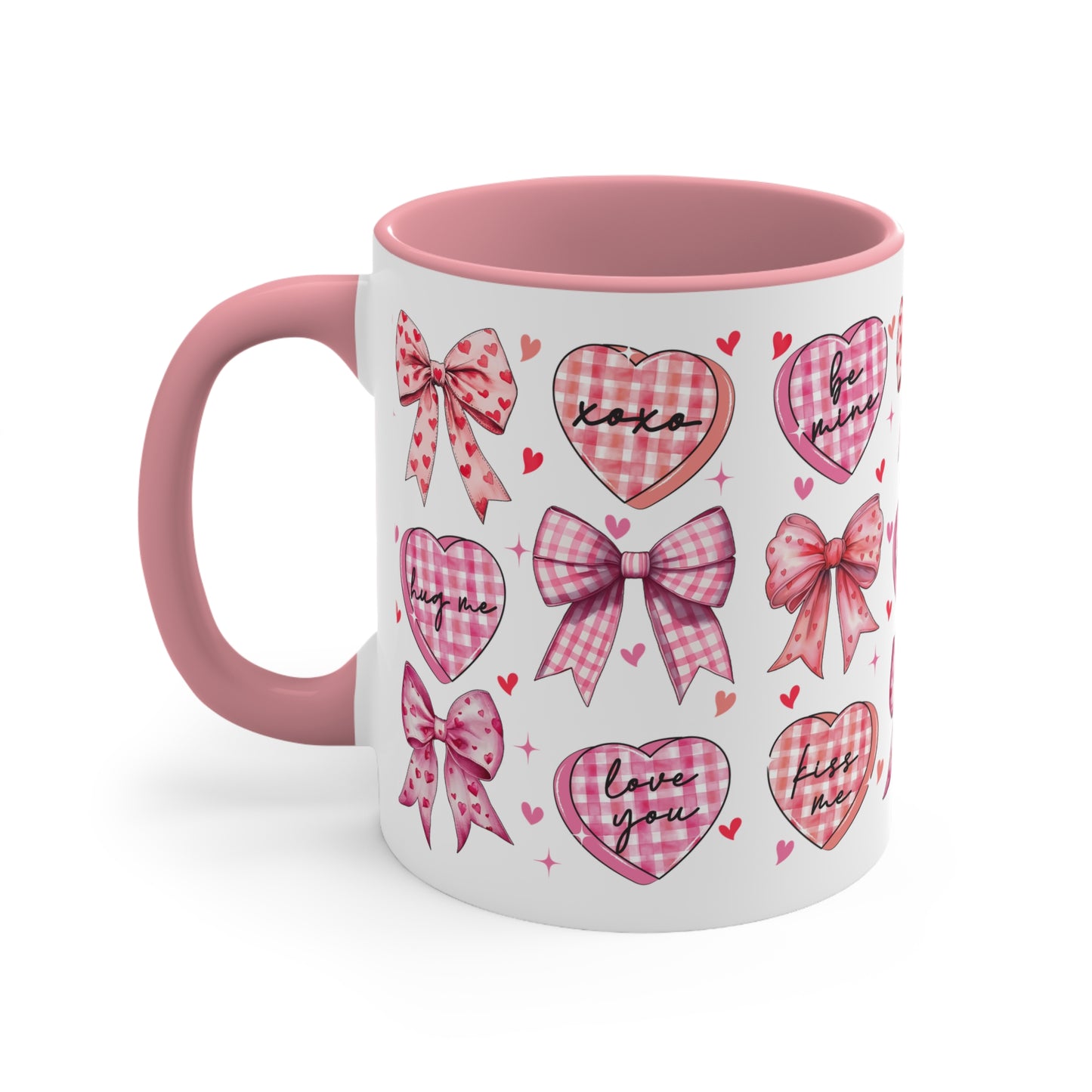 V-Day Colorful Accent Mugs, 11oz