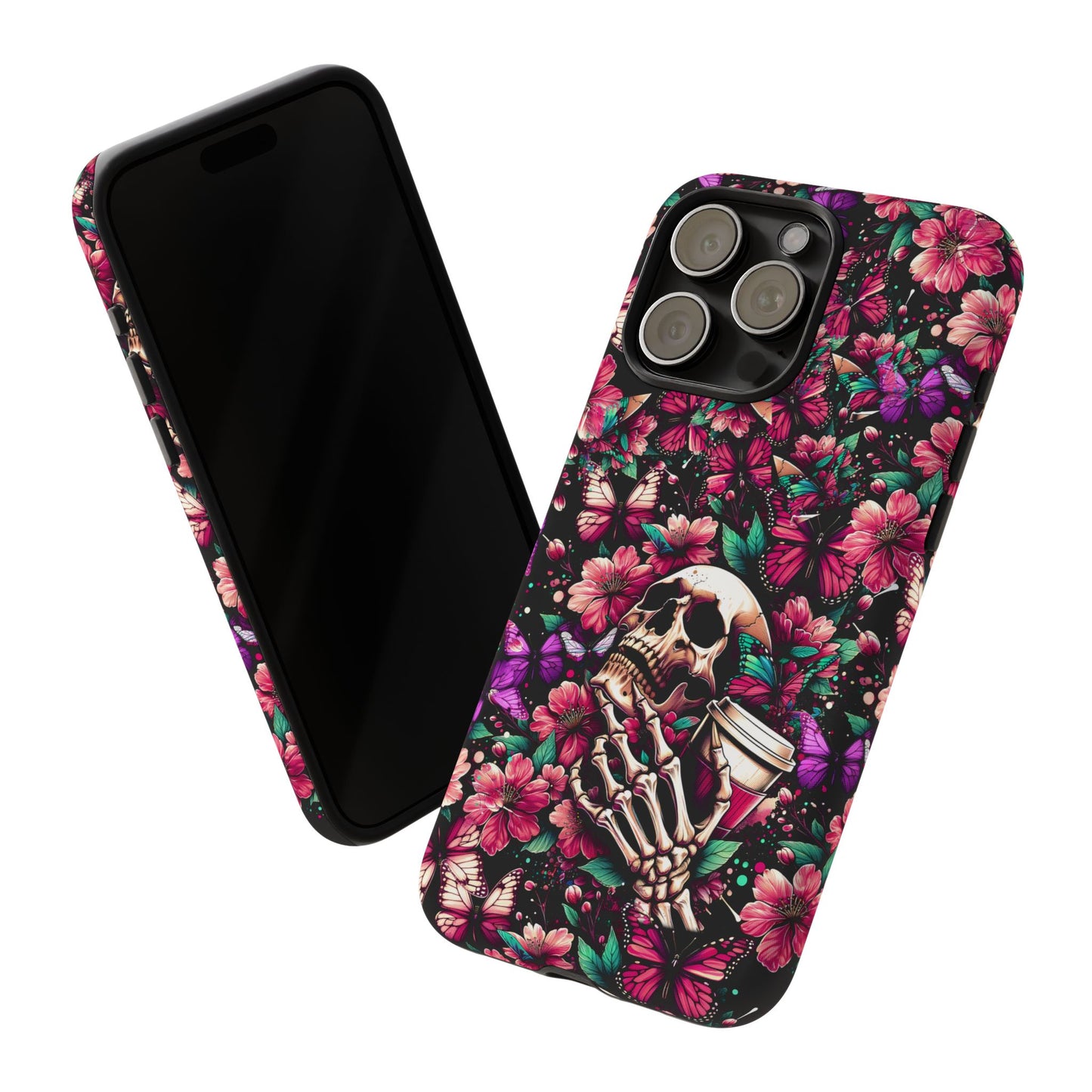 Skull, Flowers and Butterflies