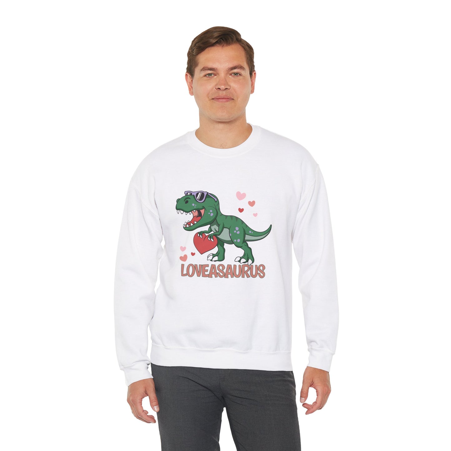 Loveasaurus, Crewneck Sweatshirt