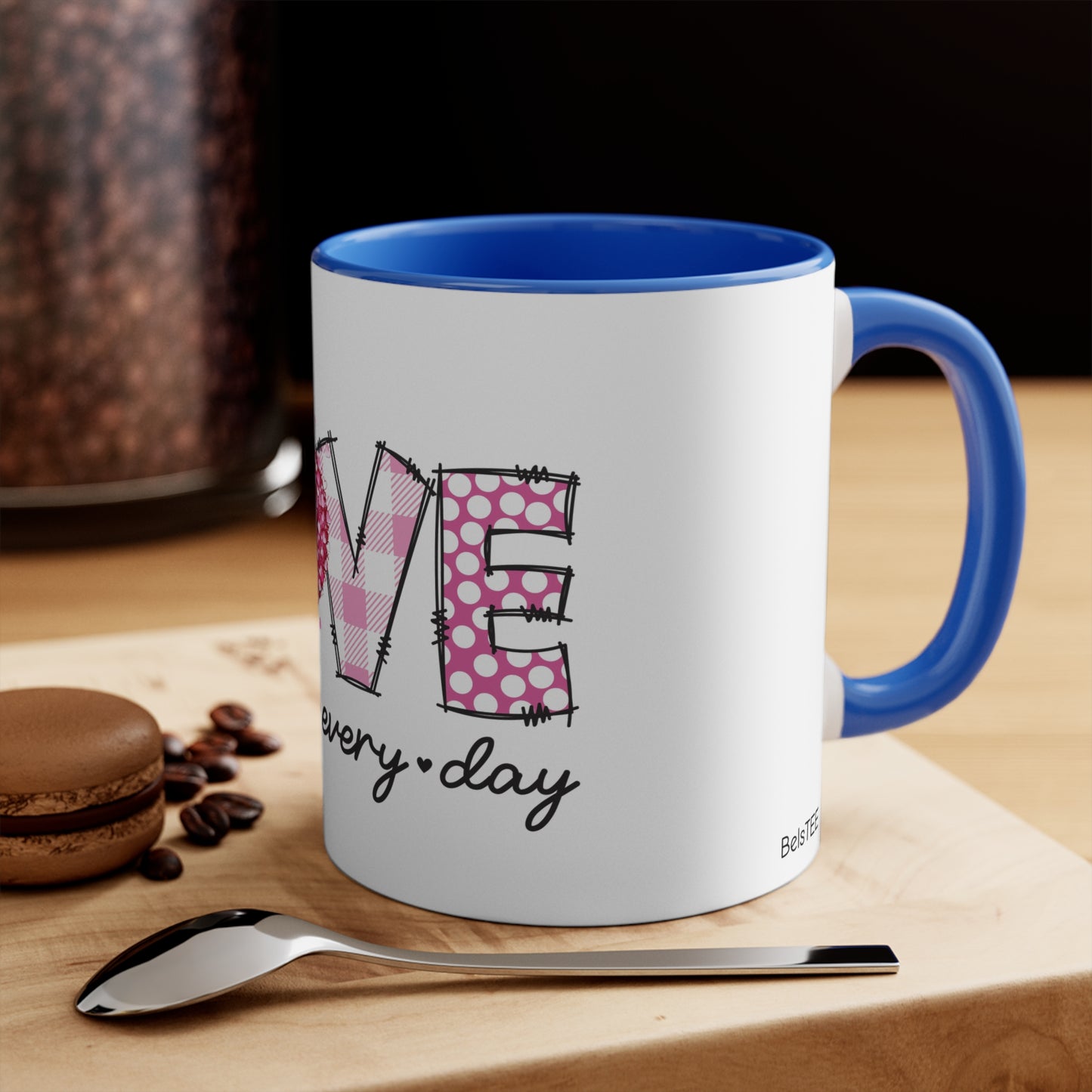 Love , Colorful Accent Mugs, 11oz