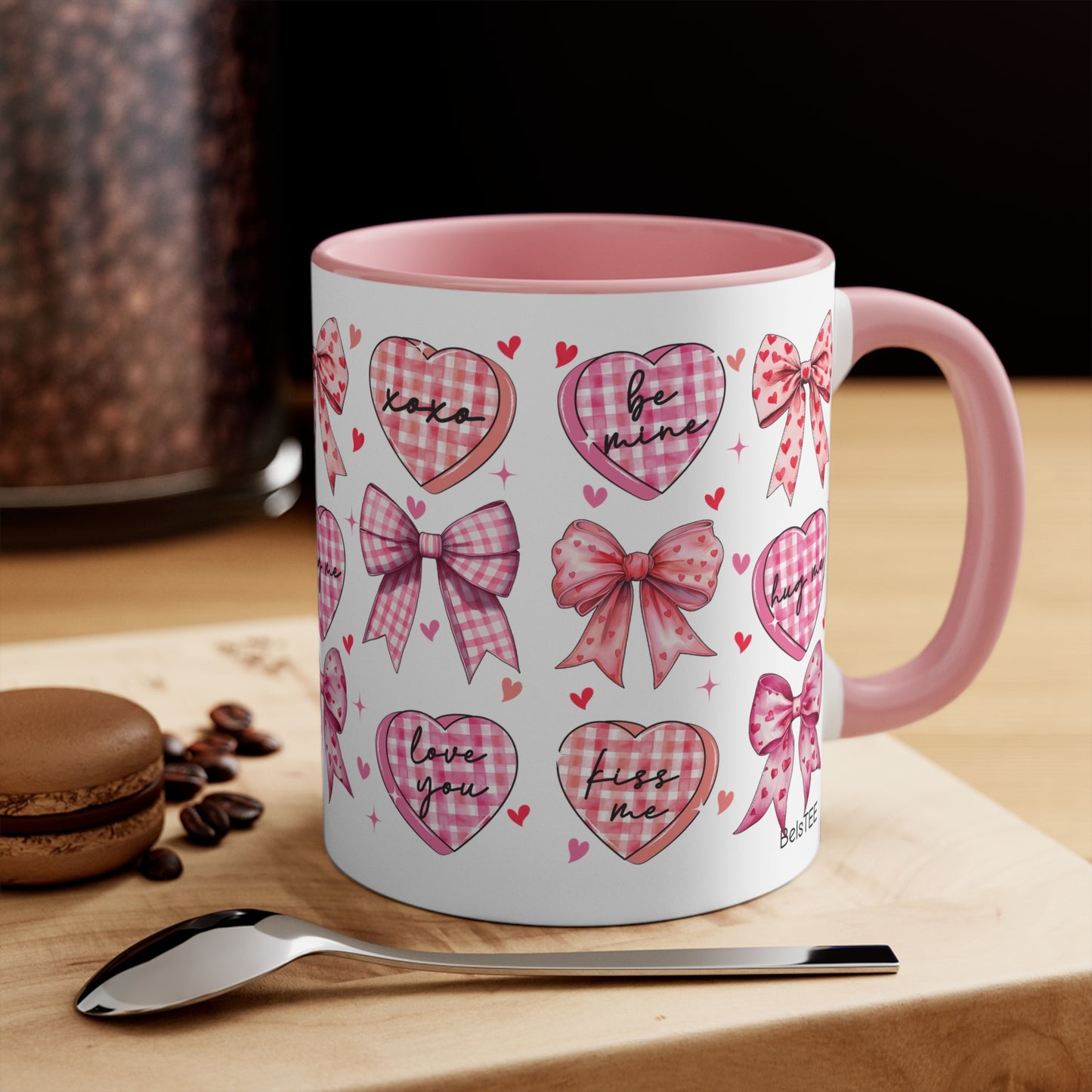 V-Day Colorful Accent Mugs, 11oz